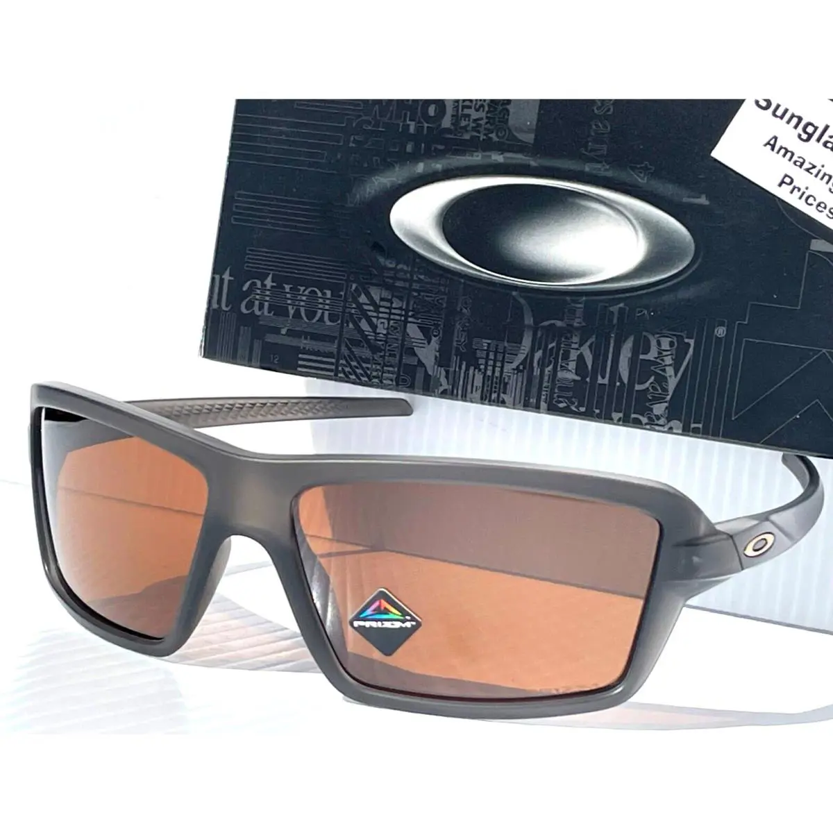 Cables Matte Grey Smoke Galaxy Polarized Chrome Lens Sunglass 9129-15 by Oakley