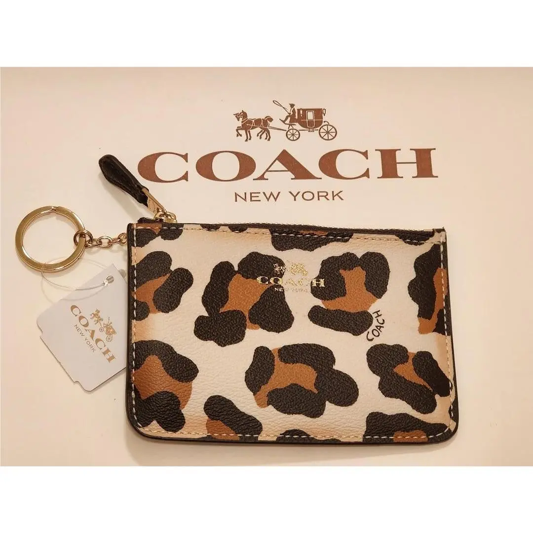 Ocelot Coin Change Purse and Key Chain - F64072 by Coach