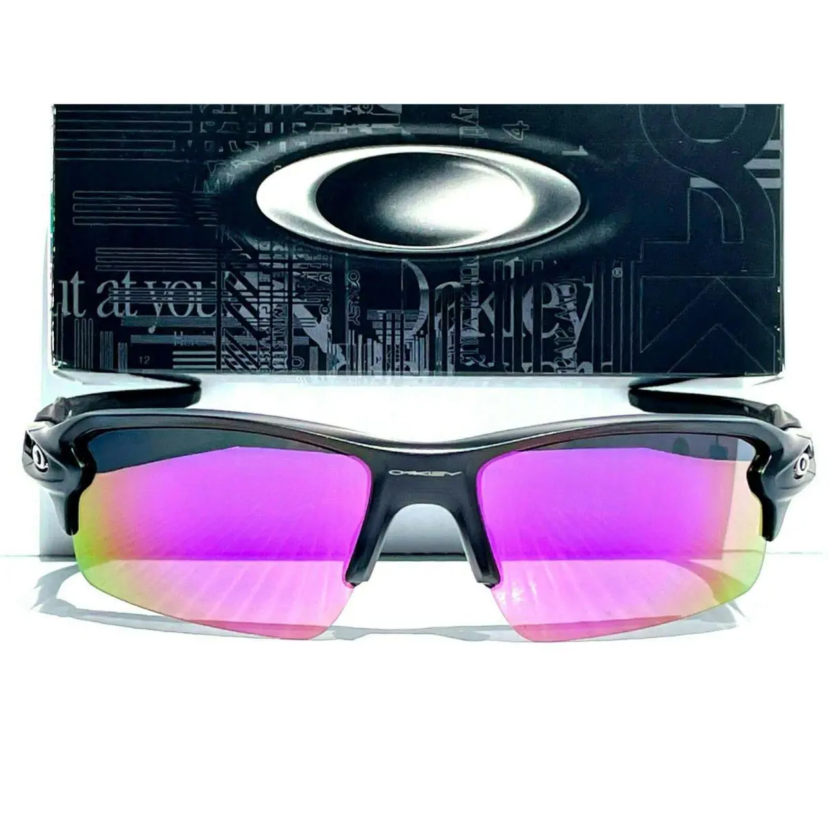Flak 2.0 Matte Black Polarized Galaxy Violet Lens Sunglass 9188 by Oakley