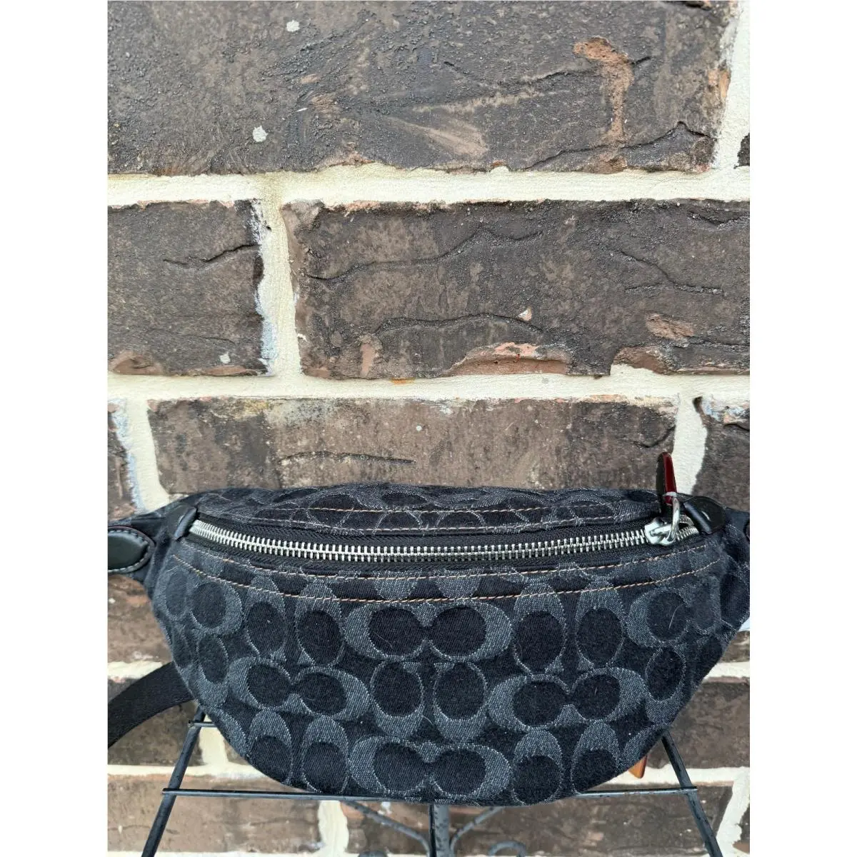 Charter Belt Bag 7 In Signature Canvas Charcoal by Coach