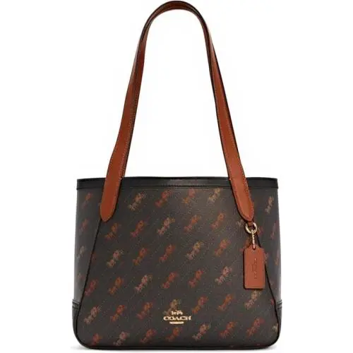 Womens Horse Carriage Tote 27 with Horse and Carriage Dot Print by Coach