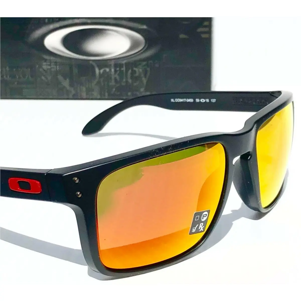 Oakley Holbrook XL Matte Black Ducati Red Prizm Ruby Lens Sunglass 9417-04