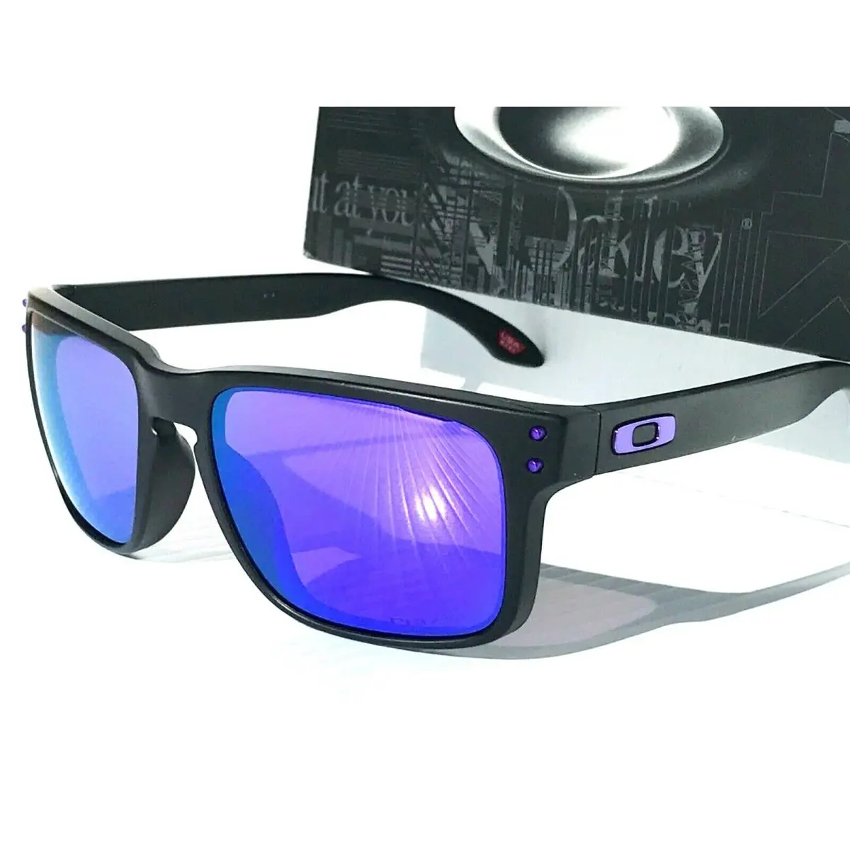 Holbrook Matte Black Polarized Galaxy Violet Iridium Sunglass 9102-K6 by Oakley