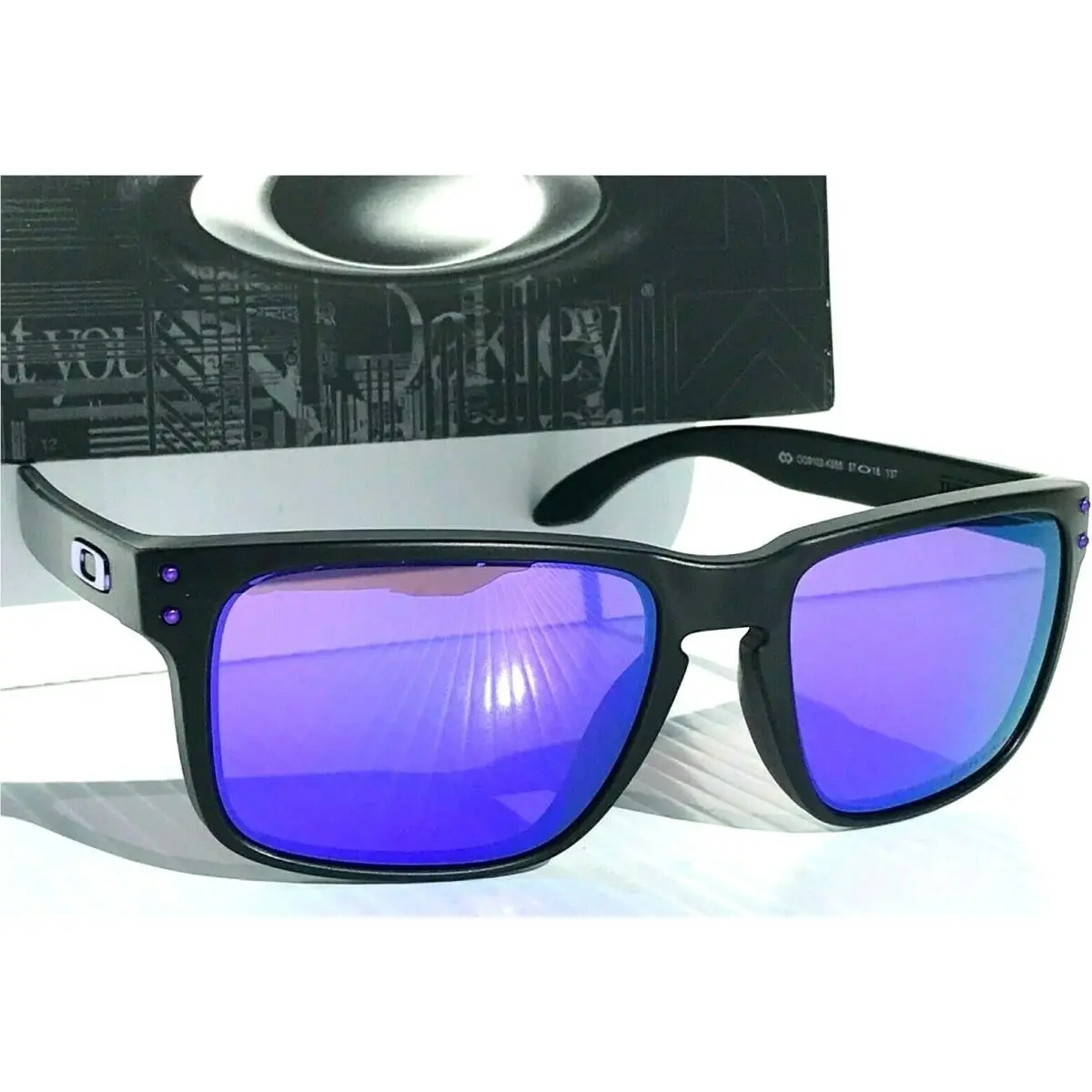 Oakley Holbrook Matte Black Prizm Violet Purple Iridium Sunglass 9102-K6