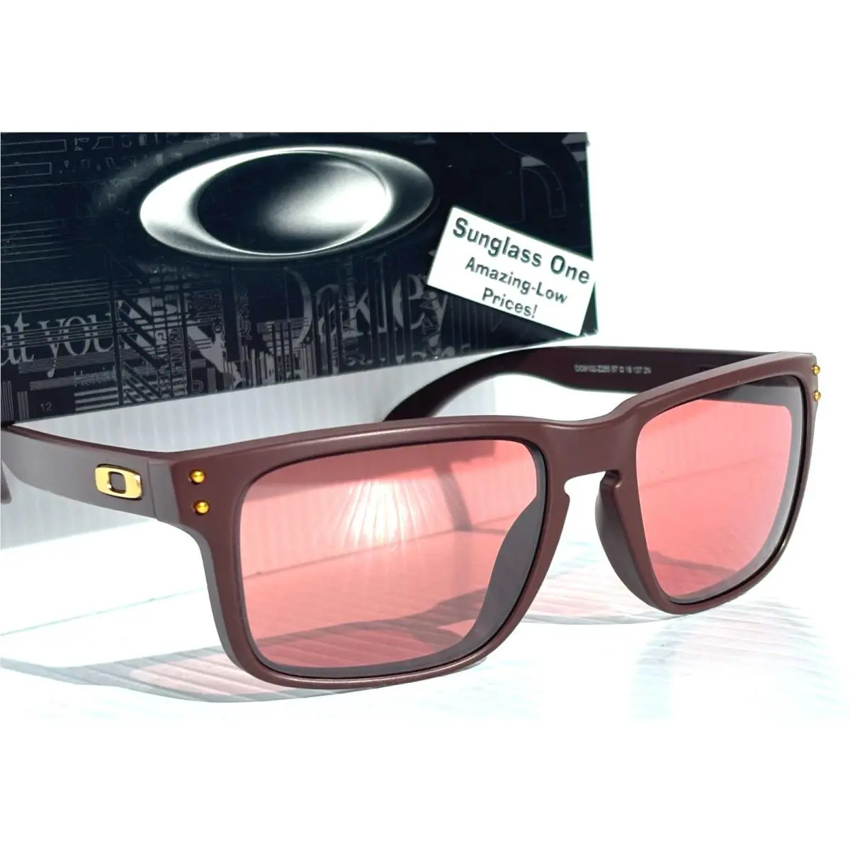 Oakley Holbrook Matte Grenache Prizm Dark Golf Lens Sunglass 9102-Z2