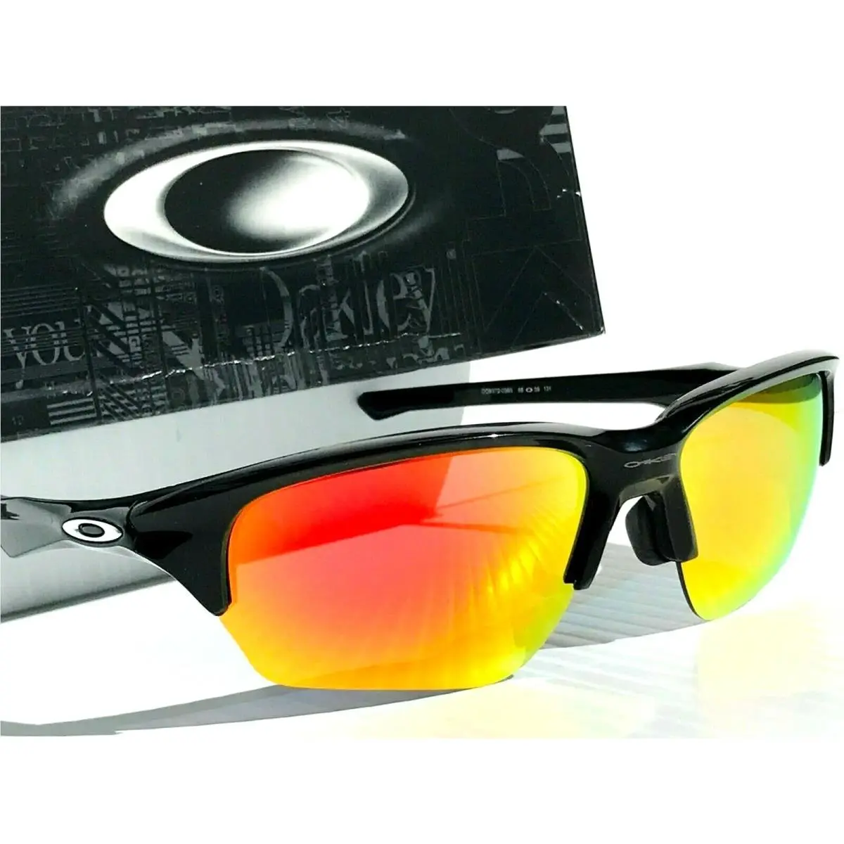 Oakley Flak Beta Black Polarized Galaxy Ruby Sunglass 9372