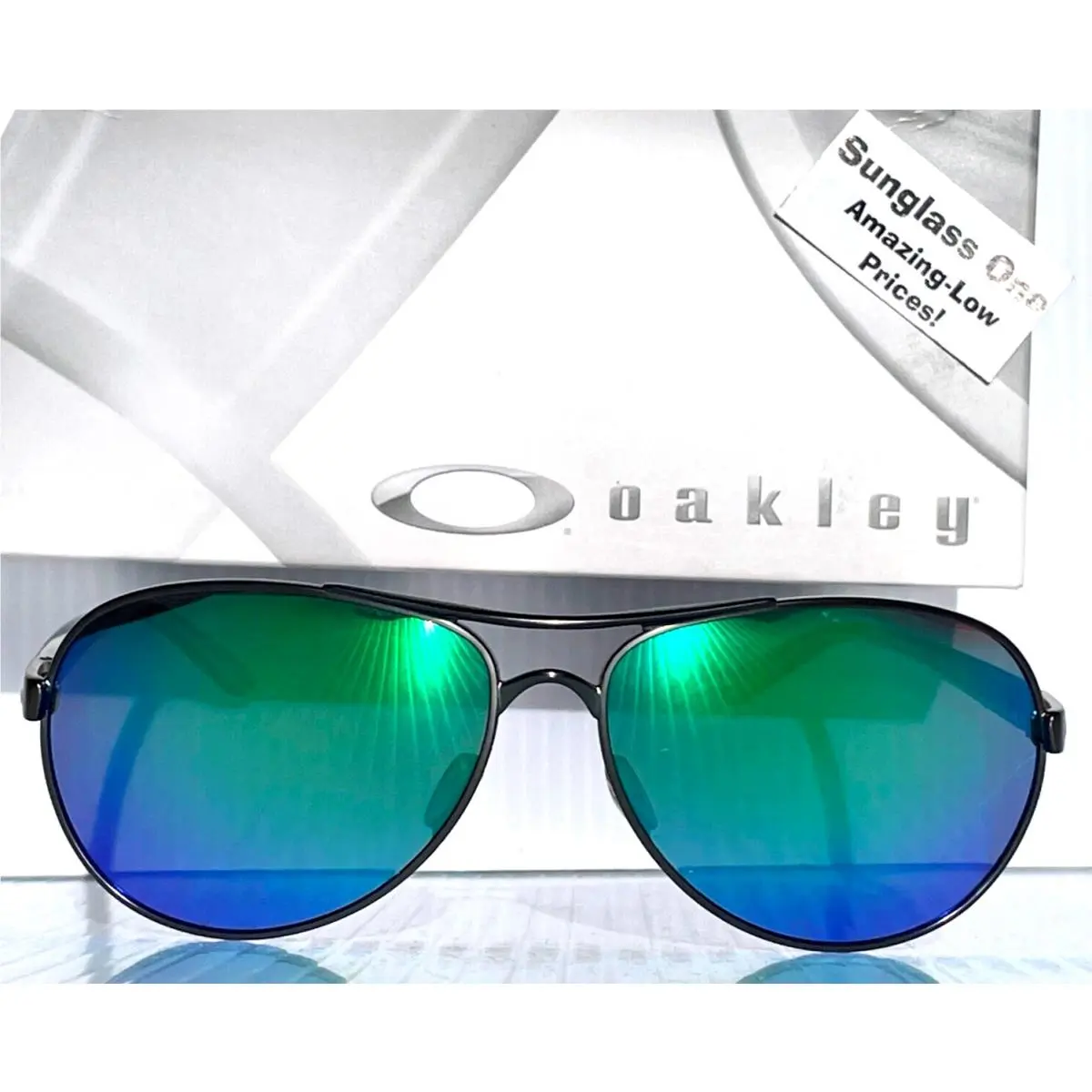 Oakley Feedback Gunmetal Satinato Polarized Galaxy Jade Sunglass 4079-49