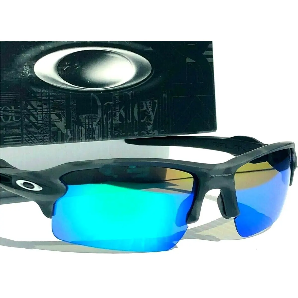 Oakley Flak 2.0 Black Camo w Polarized Galaxy Jade Mirror Sunglass 9188