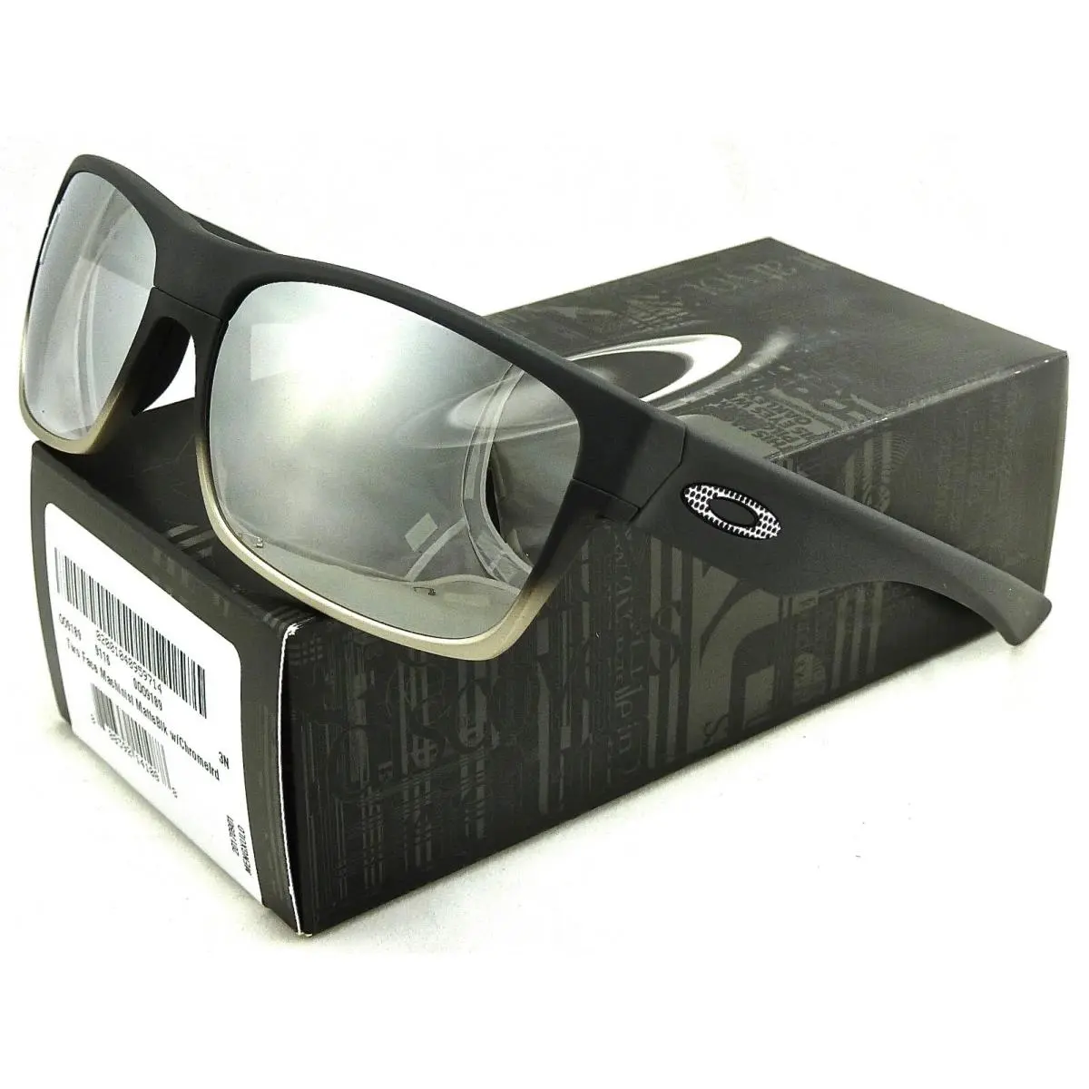 Oakley Two Face Sunglass Machinist Matte Black l Chrome Iridium OO9189-30