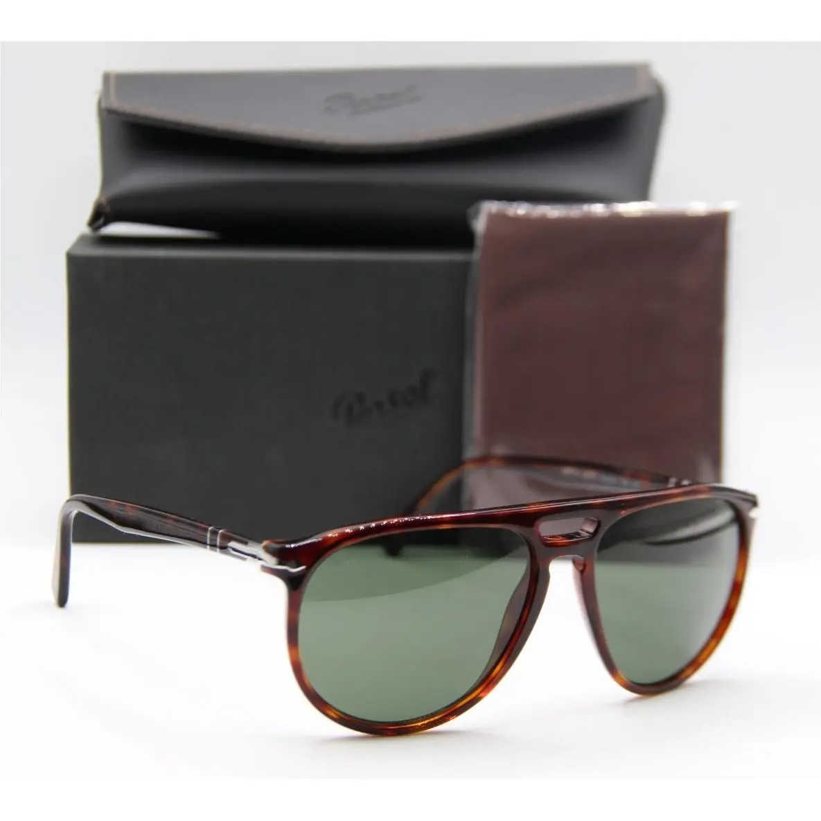 Persol P 3311-S 24/31 Havana Silver Frames Sunglasses 55-15