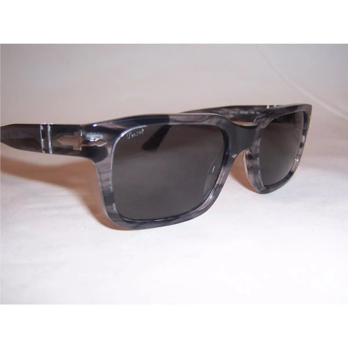 Persol Sunglasses PO 3272/S 1238B1 Striped Black Grey/grey 53mm