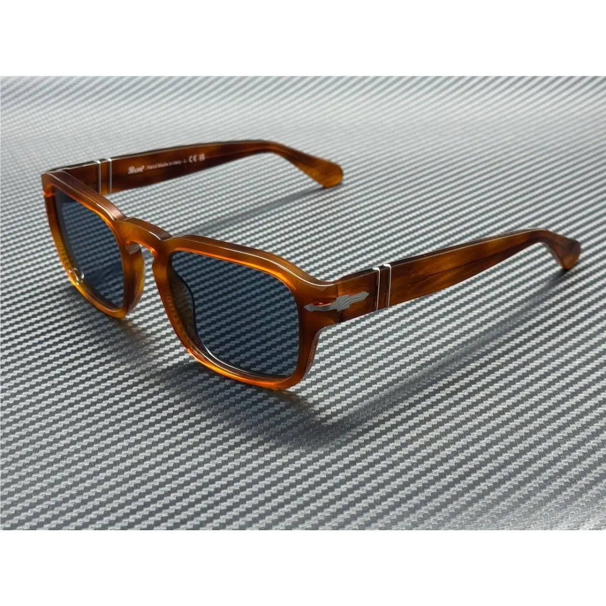 PO3386S 96 56 Terra Di Siena Blue Men`s 56 mm Sunglasses by Persol