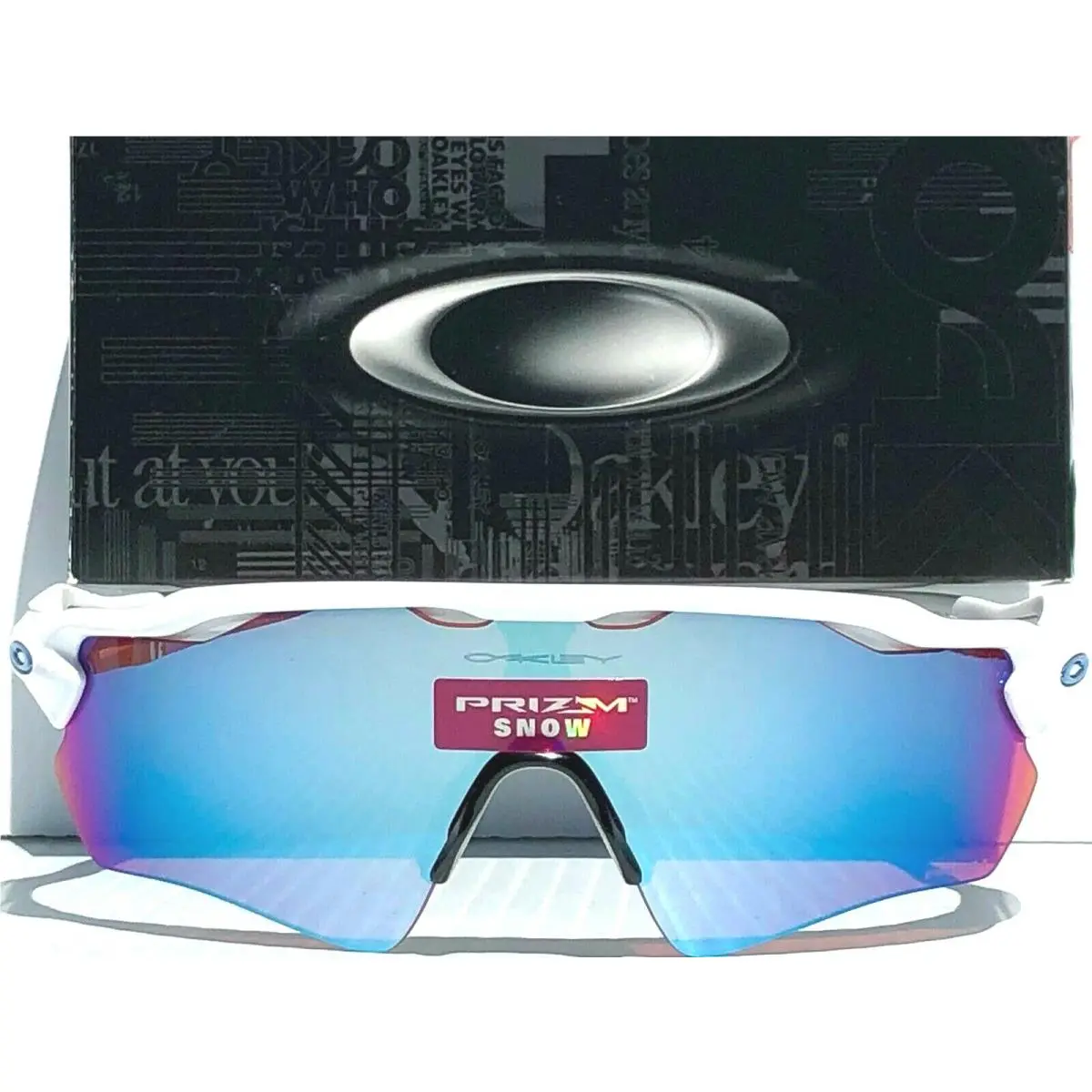 Oakley Radar EV Path Shiny White Prizm Sapphire Snow Sunglass 9208-47