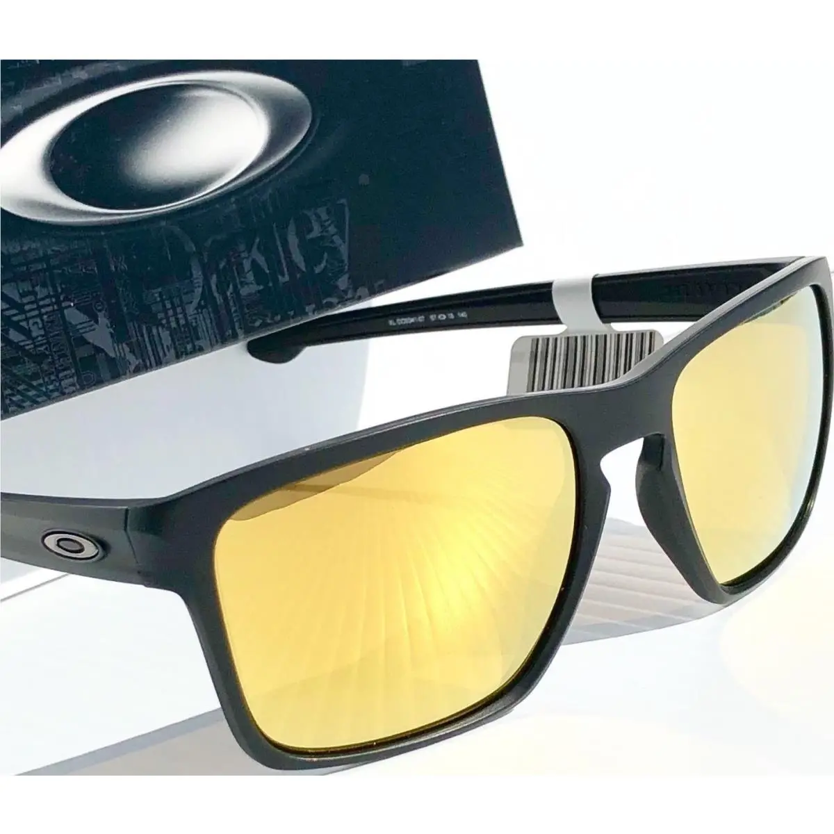 Oakley Sliver XL Matte Black 24K Fire Iridium Gold Icon Sunglass oo9341-07