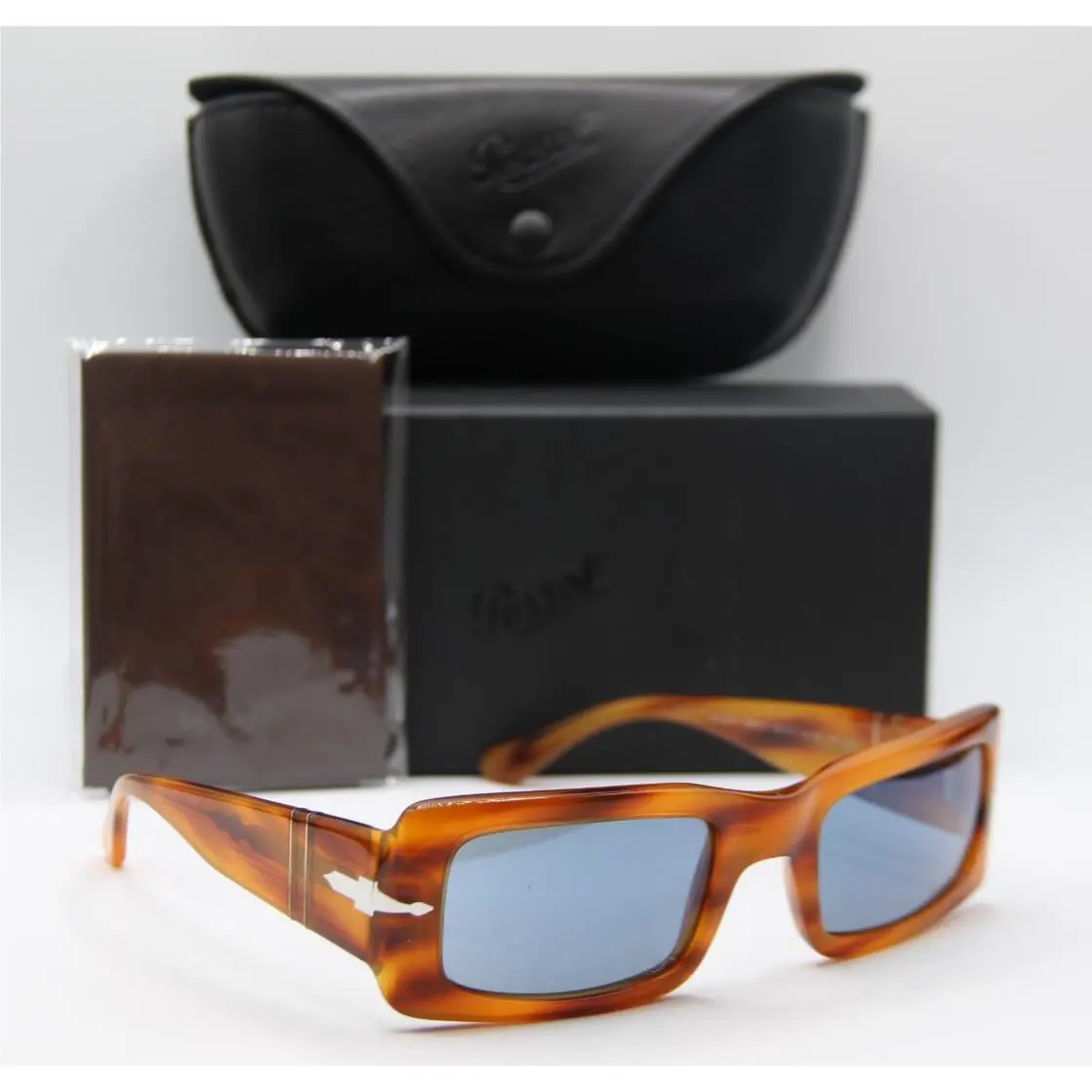 Persol 3332-S 960/56 Francis Havana Blue Frames Sunglasses 54-22