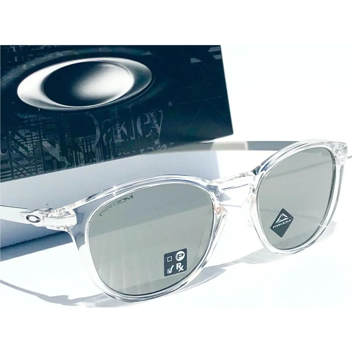 Oakley Pitchman R Clear Crystal Prizm Black Lens Sunglass 9439-02