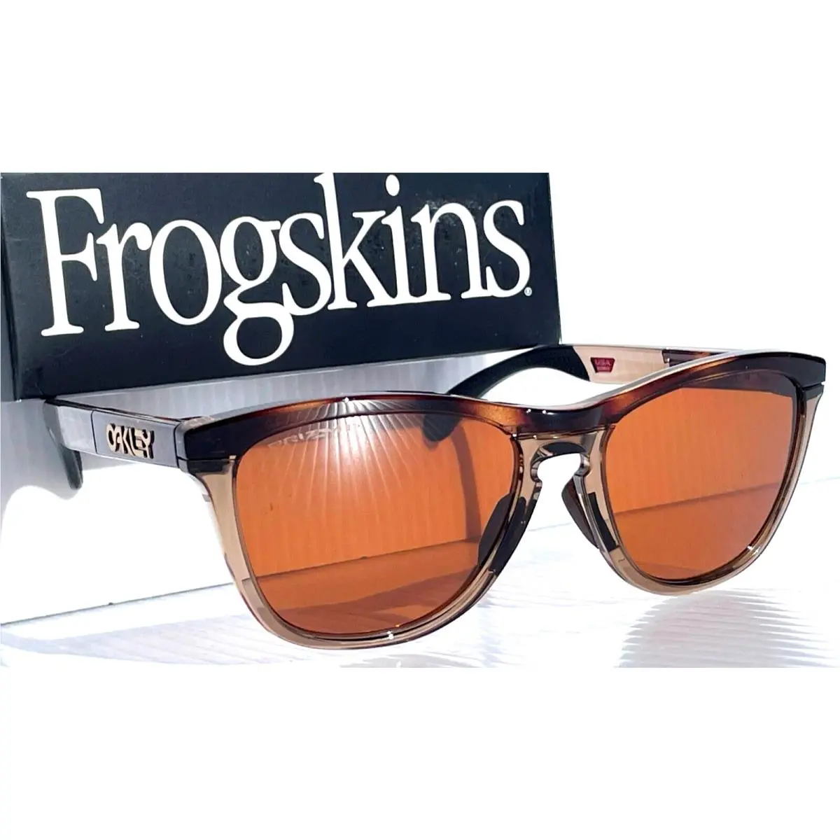 Oakley Frogskins Range Brown Tortoise Polarized Prizm Bronze Sunglass 9284-07