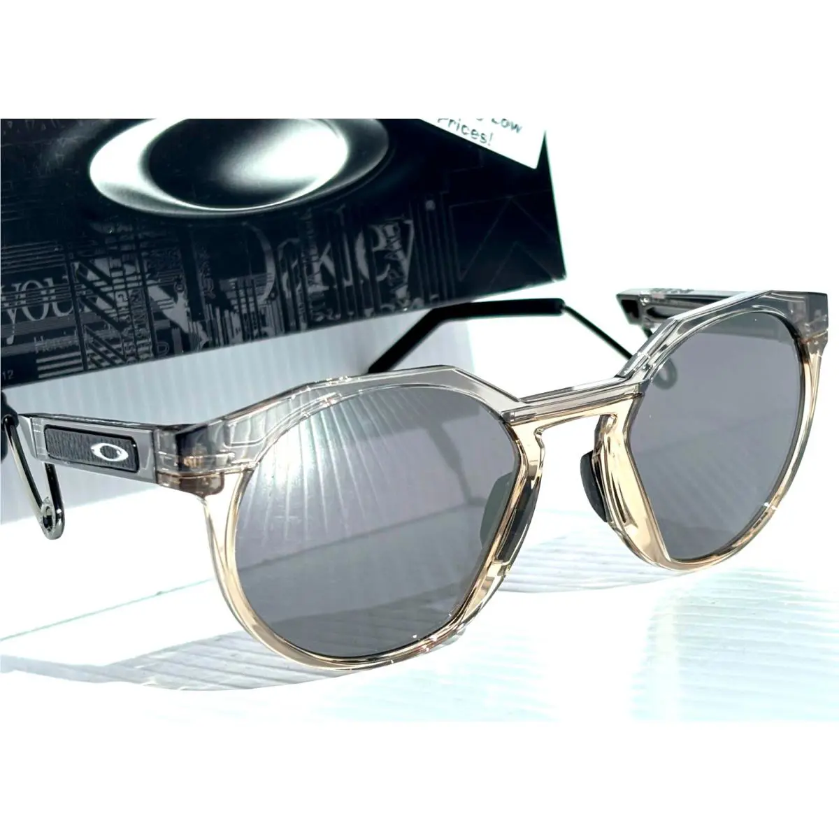 Hstn Metal Grey Ink Sepia Prizm Black Lens Sunglass 9279-05 by Oakley
