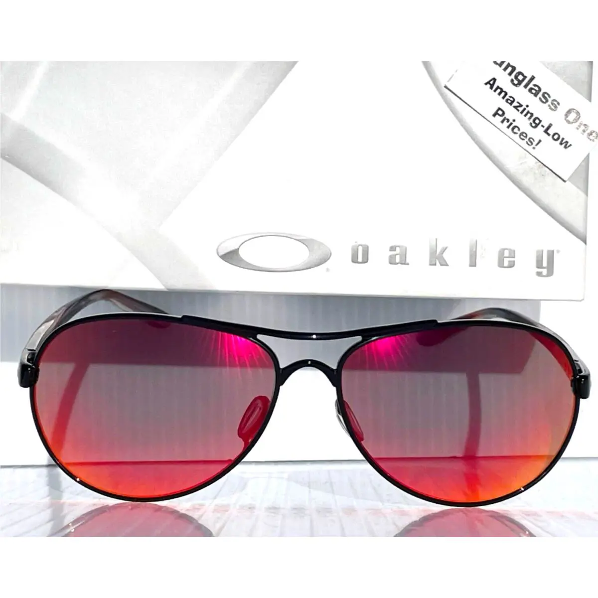 Tie Breaker Shiny Black Polarized Galaxy Magenta Sunglass 4108-18 by Oakley