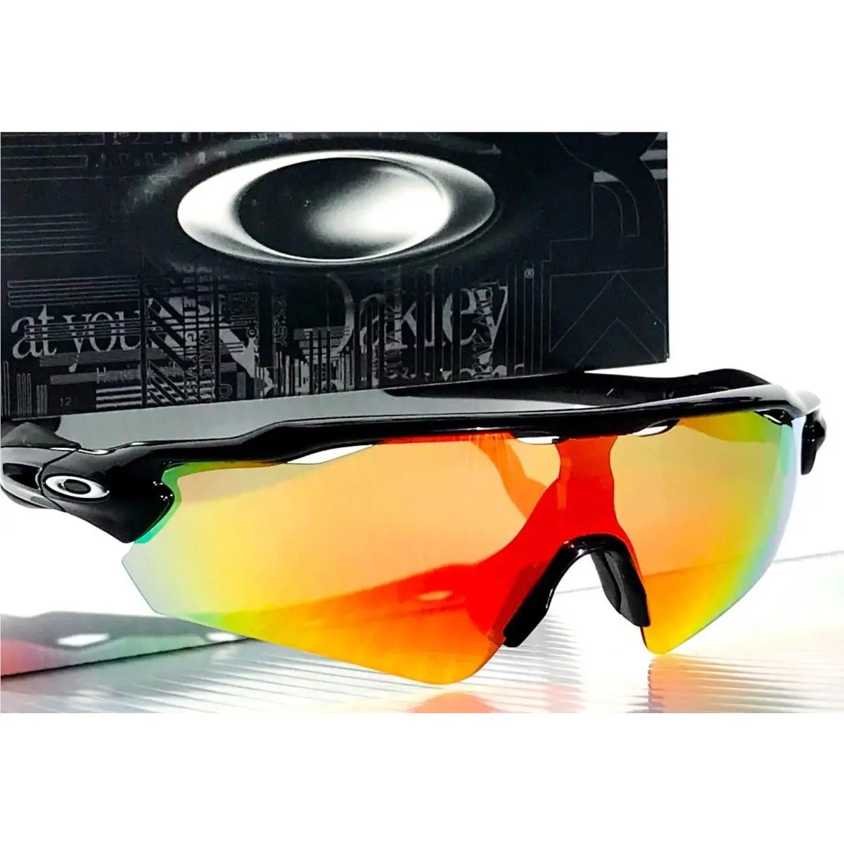 Oakley Radar EV Path Shiny Black Polarized Galaxy Ruby Sunglass 9208