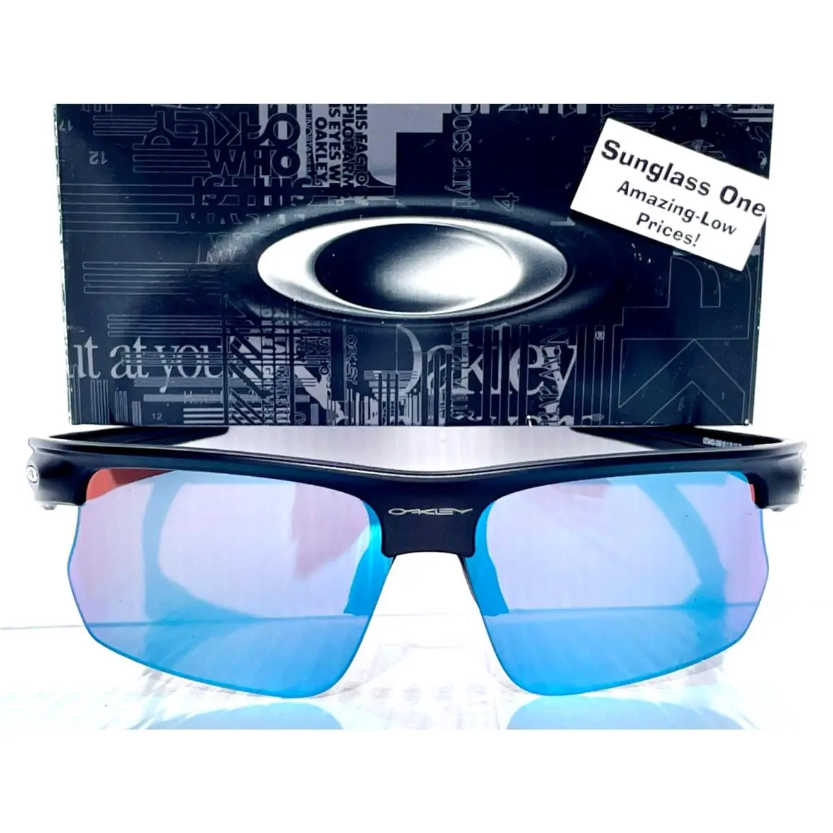 Oakley Bisphaera Matte Black Polarized Prizm Blue Water Lens Sunglass 9400-09
