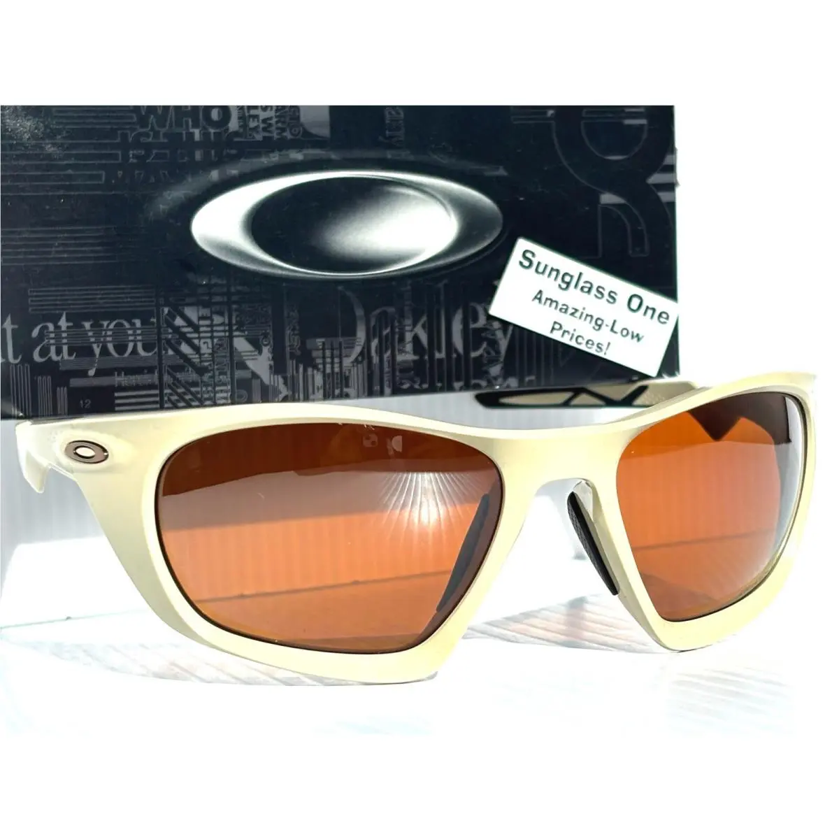 Oakley Lateralis Matte Sand Polarized Tungsten Brown Lens Sunglass 9431-05