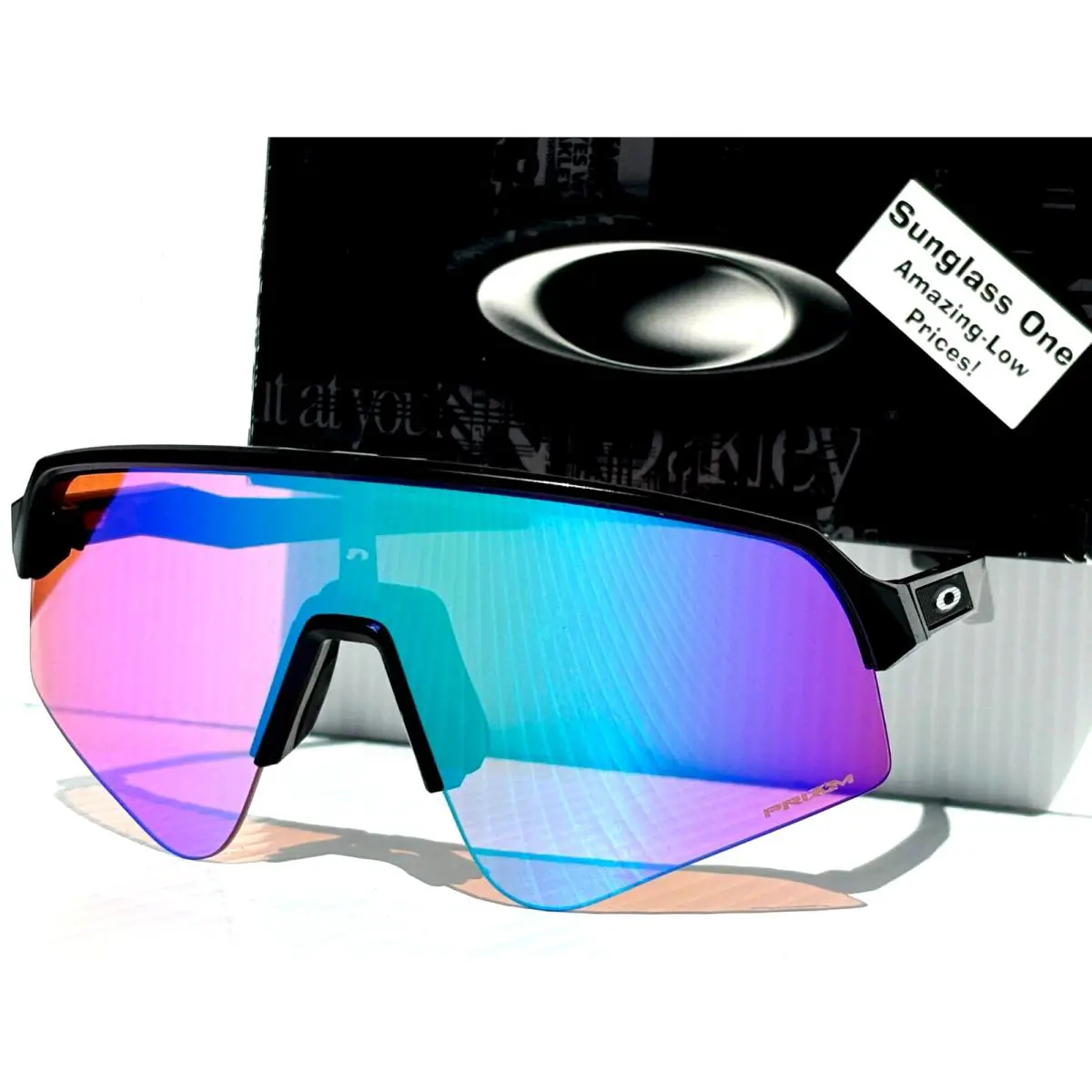 Sutro Lite Sweep Matte Black Prizm Golf Jade Lens Sunglass 9465-23 by Oakley
