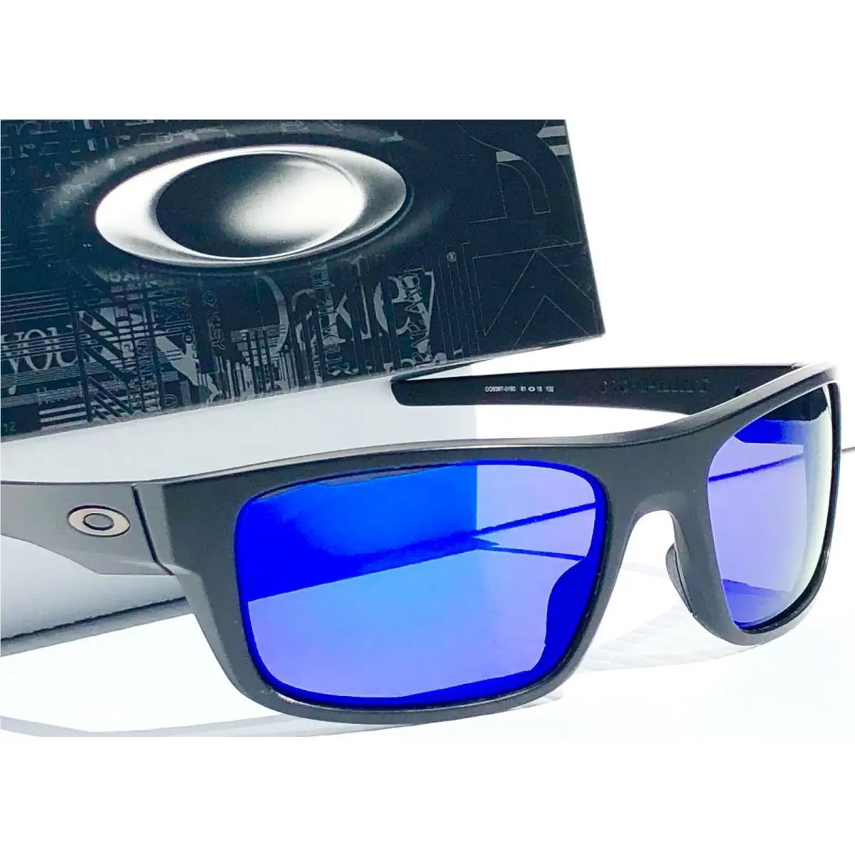 Oakley Drop Point Matte Black Polarized Galaxy Blue Sunglass 9367