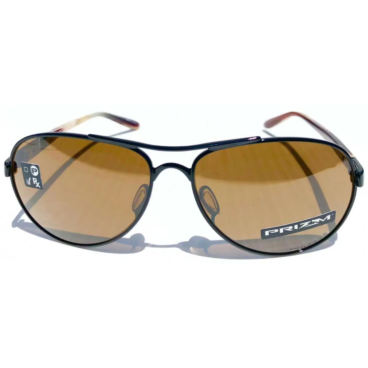 Tie Breaker Black Woodgrain Aviator Prizm Tungsten Sunglass 4108 by Oakley