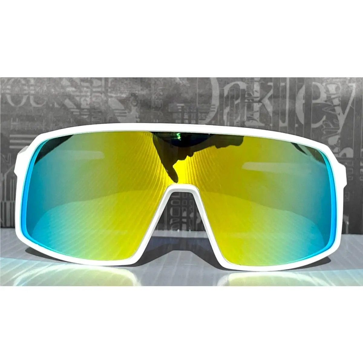Oakley Low Bridge Sutro Mat White Polarized Galaxy Gold Lens Sunglass 9406A