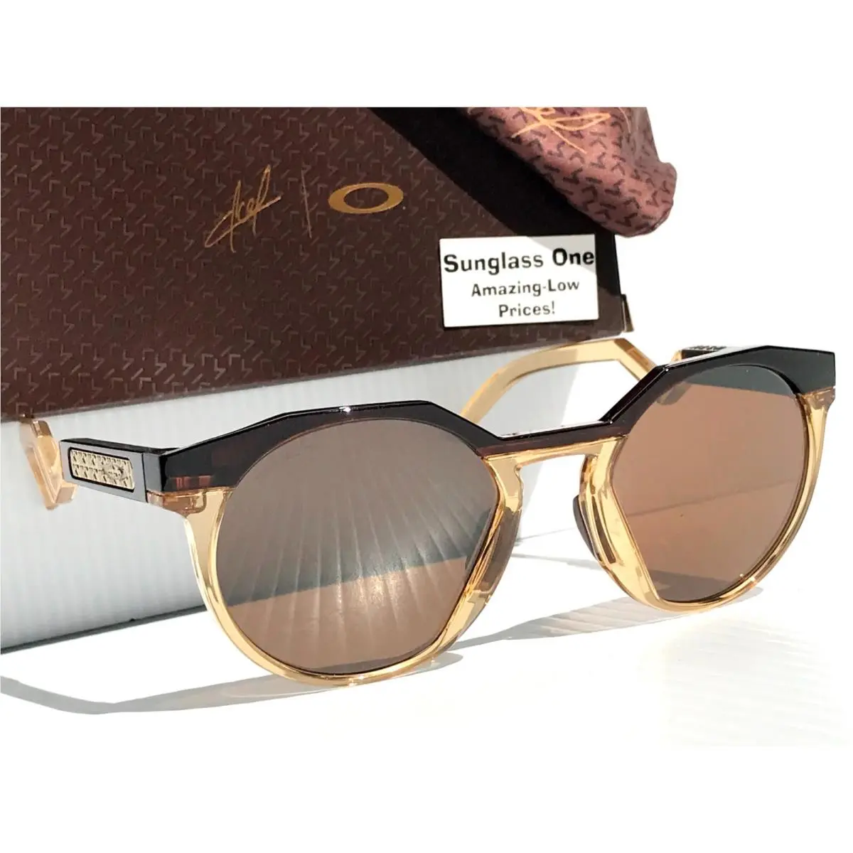 Oakley Hstn Dark Amber Light Curry Prizm Tungsten Lens Sunglass 9242-07