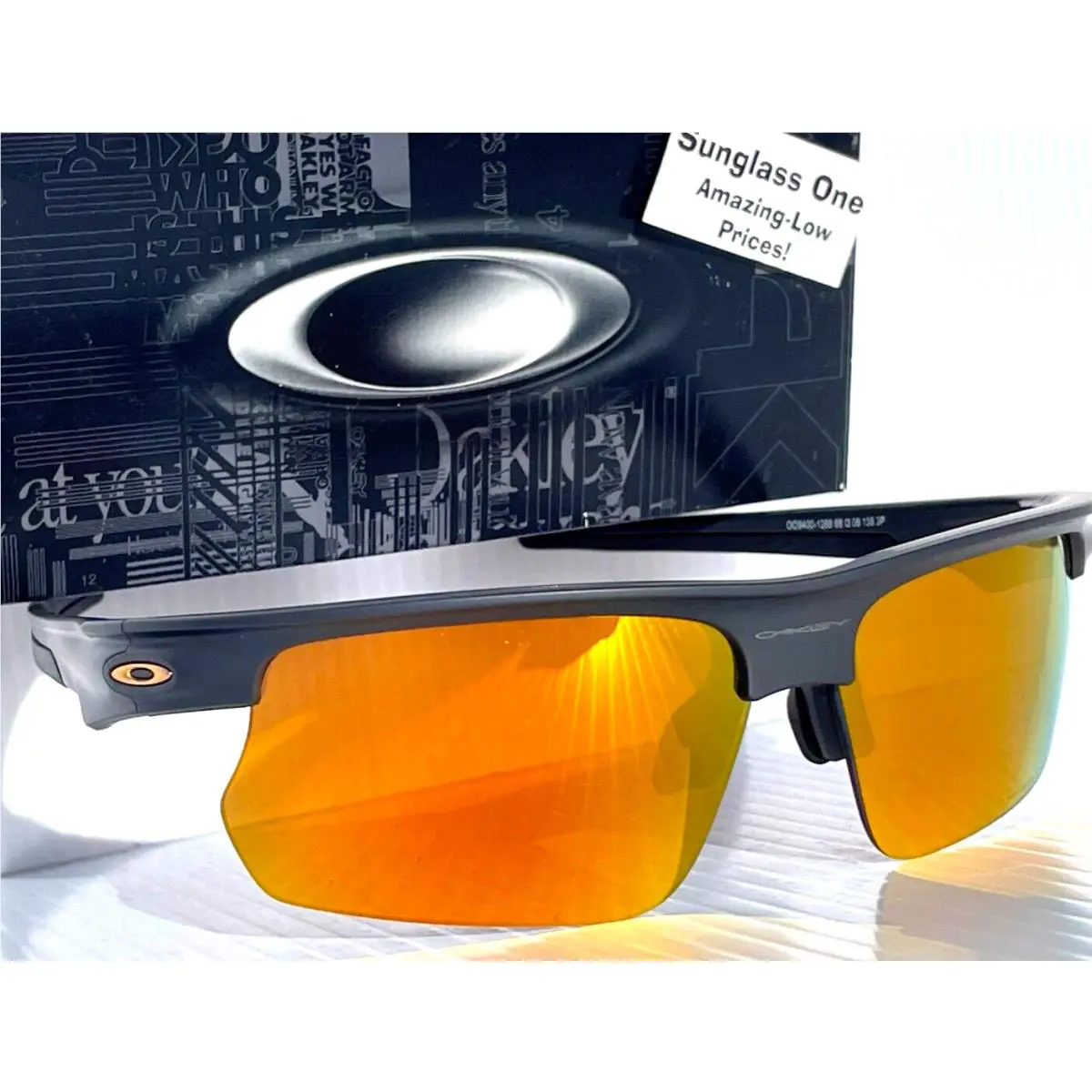 Bisphaera Matte Carbon Polarized Prizm 24k Gold Lens Sunglass 9400-12 by Oakley