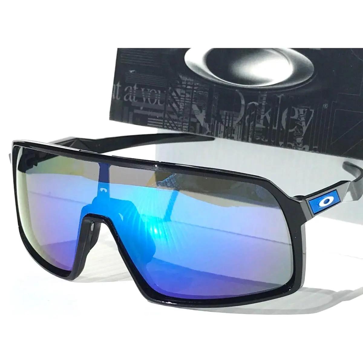 Sutro Shiny Black Polarized Galaxy Blue Lens Sunglass 9406 by Oakley