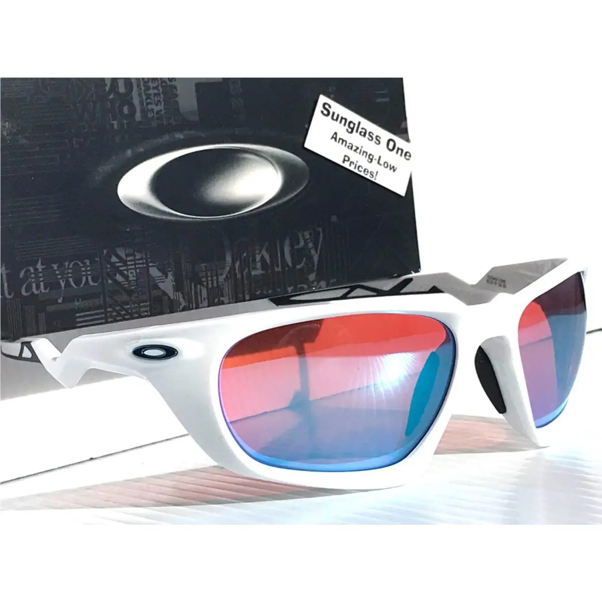 Oakley Lateralis Matte White Prizm Snow Sapphire Lens Sunglass 9431-09
