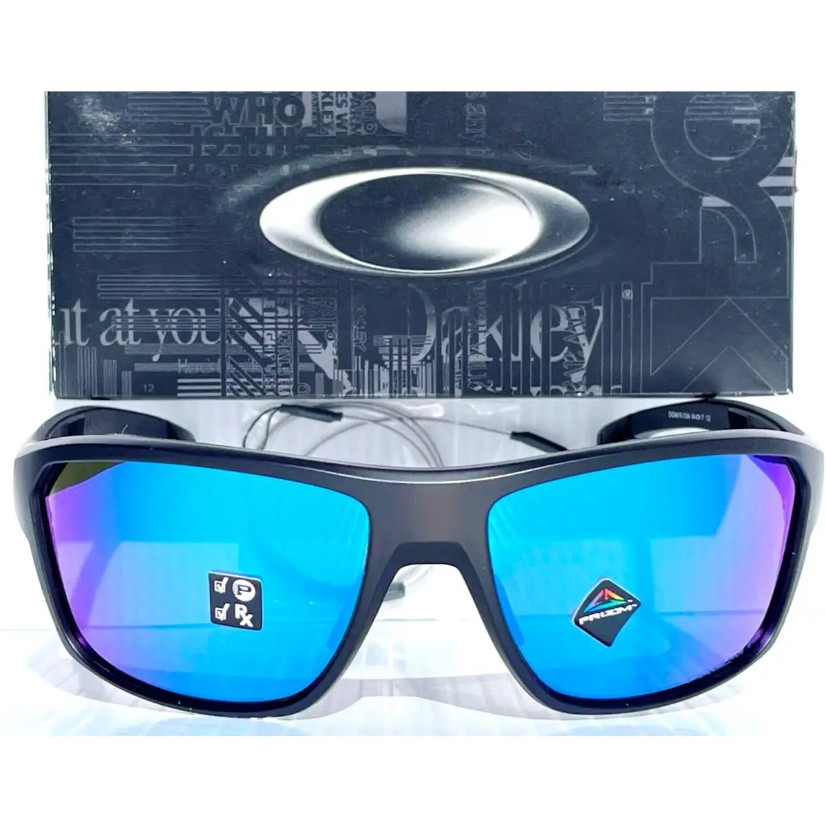 Oakley Split Shot Matte Black Polarized Prizm Sapphire Lens Sunglass 9416-33