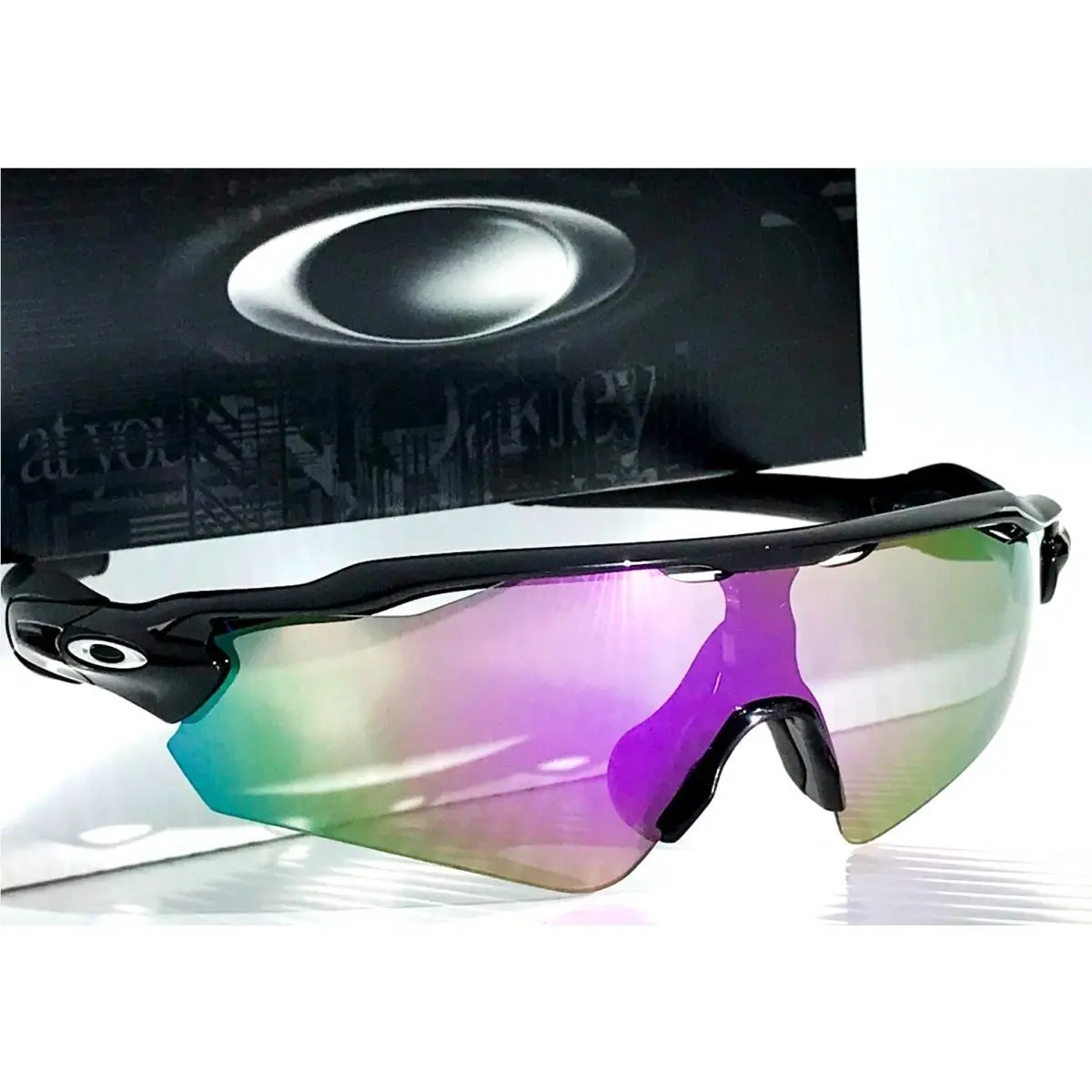 Oakley Radar EV Path Shiny Black Polarized Galaxy Violet Sunglass 9208
