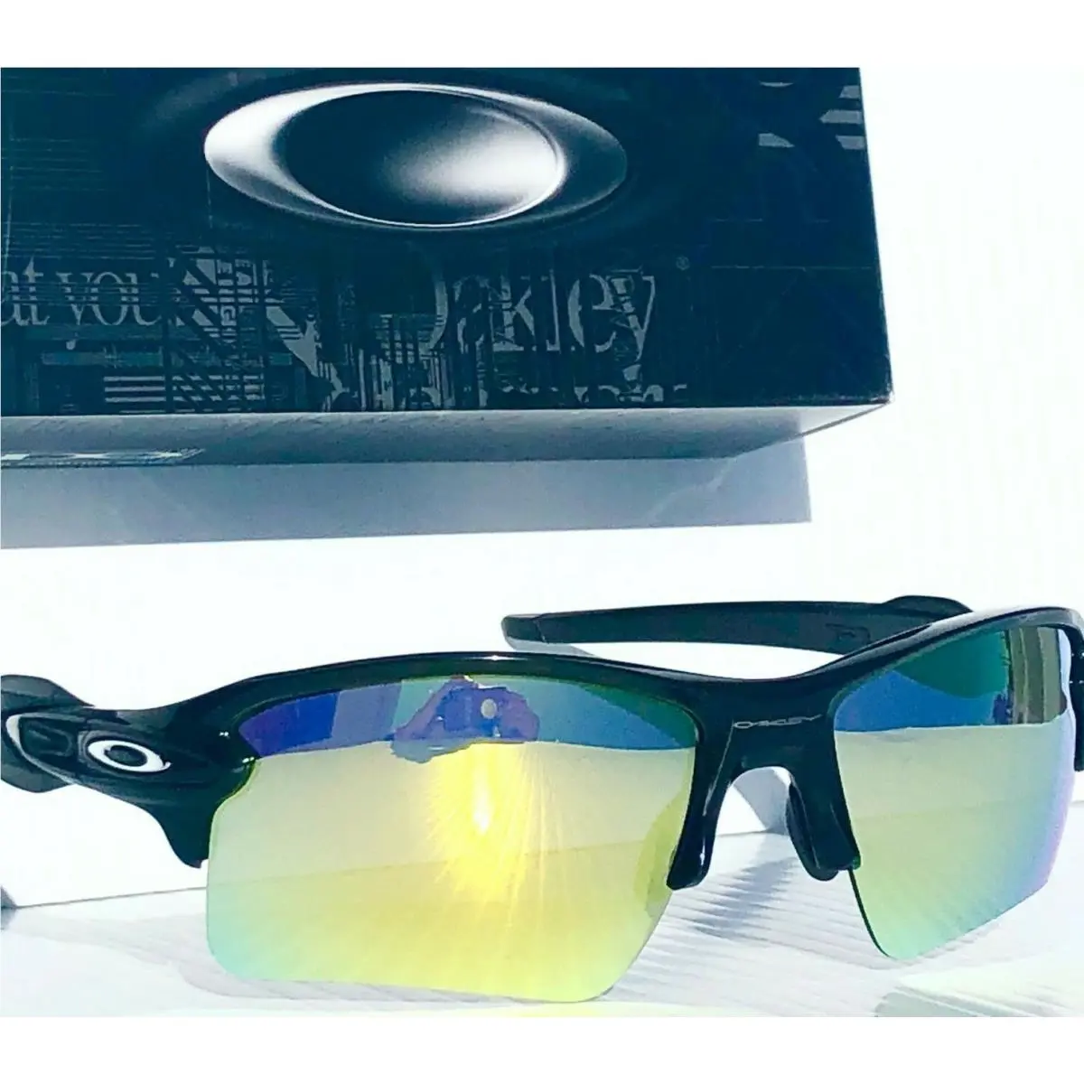 Oakley Flak 2.0 Black w Polarized Galaxy Fire 2 Lens Set Sunglass 9188