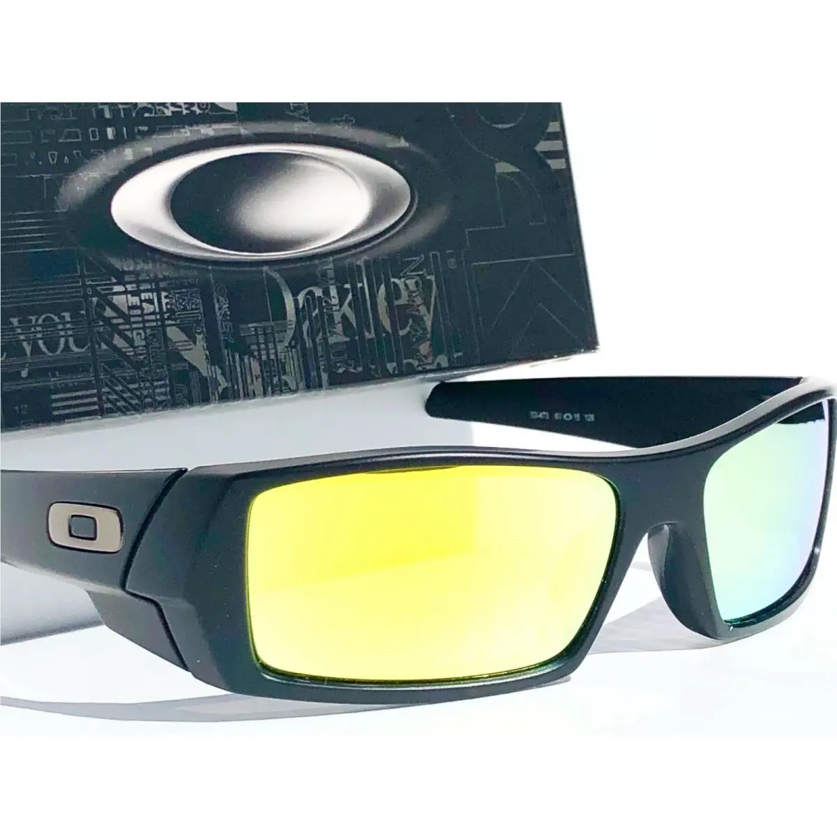 Oakley Gascan Matte Black Polarized Galaxy Fire Mirror Sunglass 9014