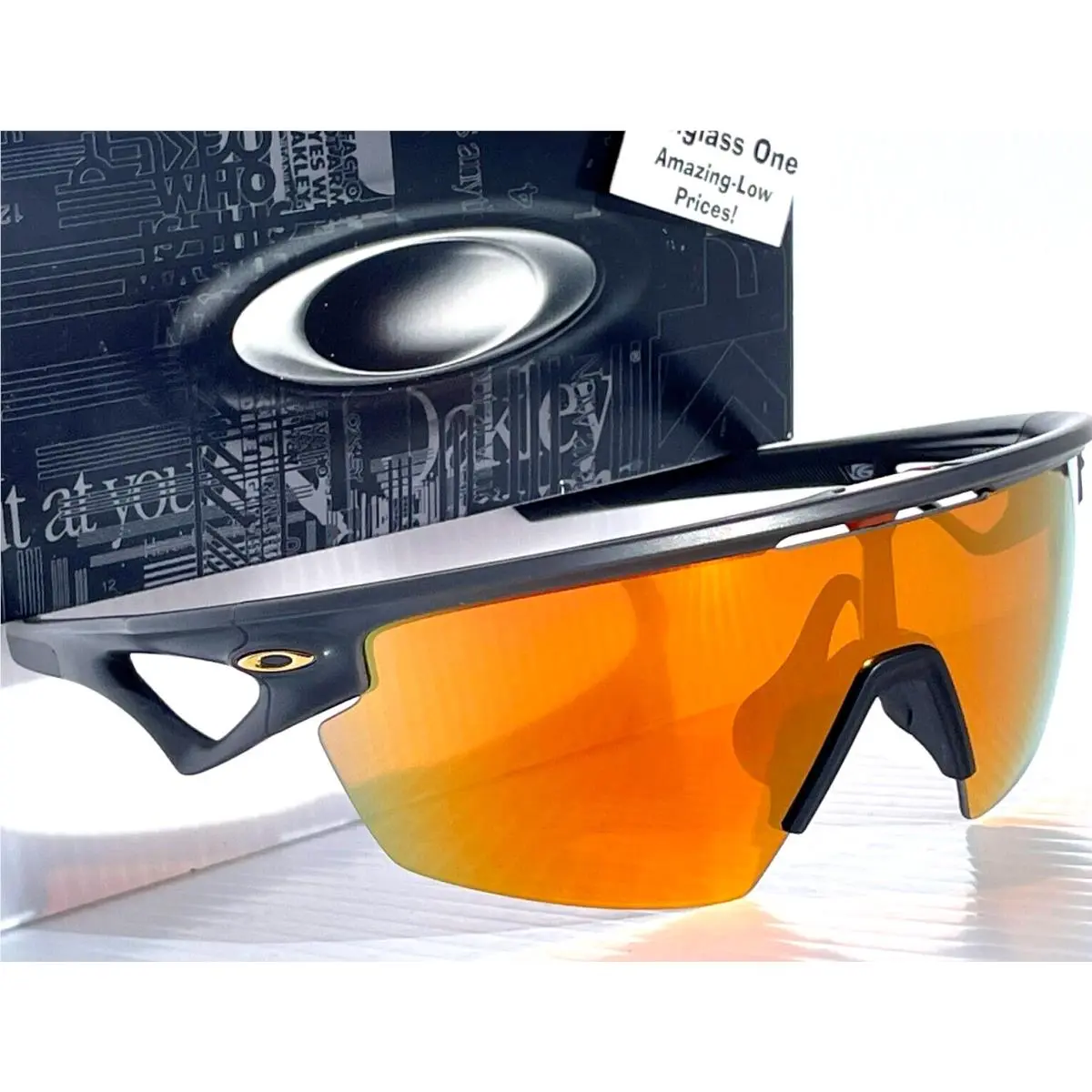 Oakley Sphaera Matte Black Polarized Prizm 24K Gold Lens Sunglass 9403-04