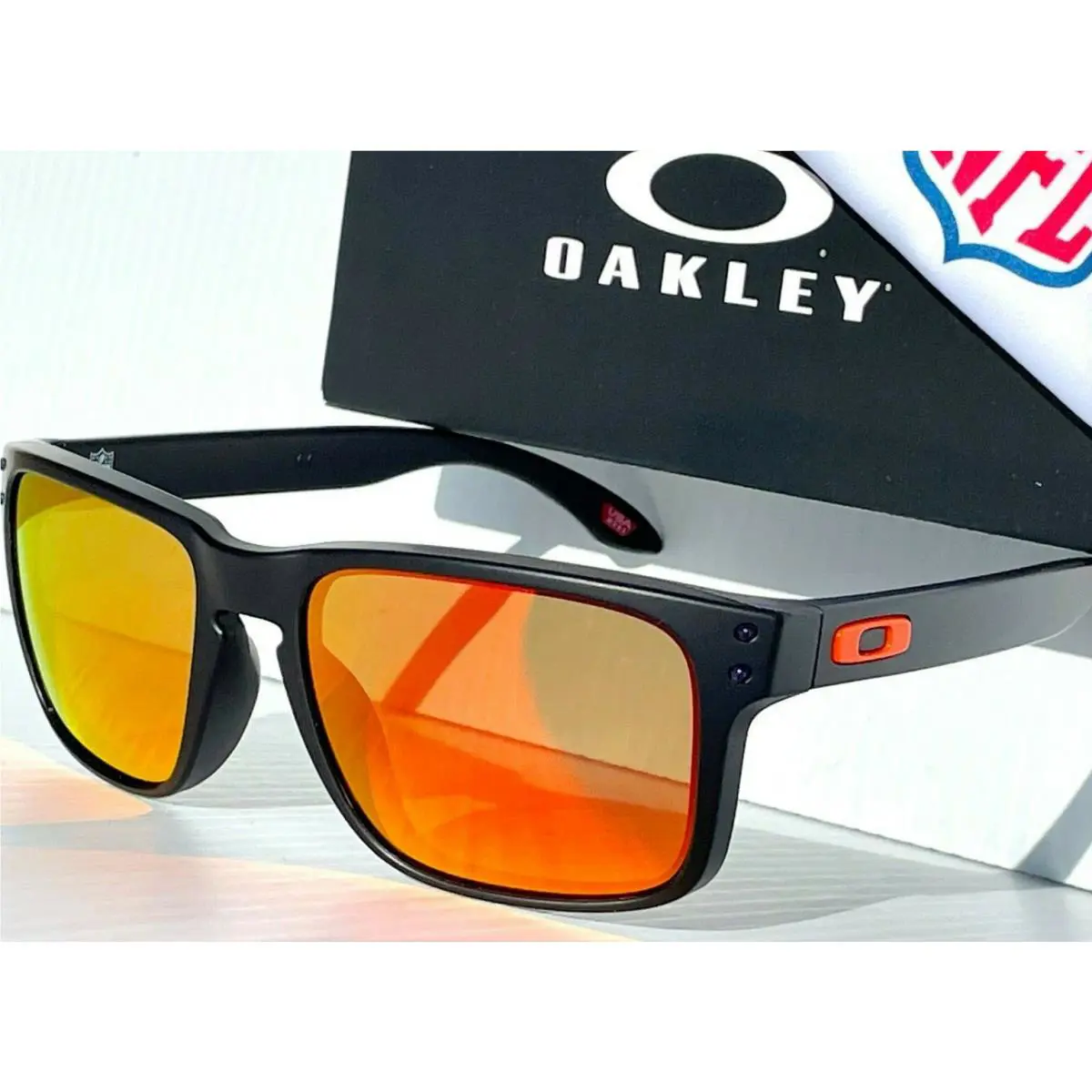 Nfl  Holbrook Chicago Bears Polarized Galaxy Ruby Sunglass 9102-L5 by Oakley