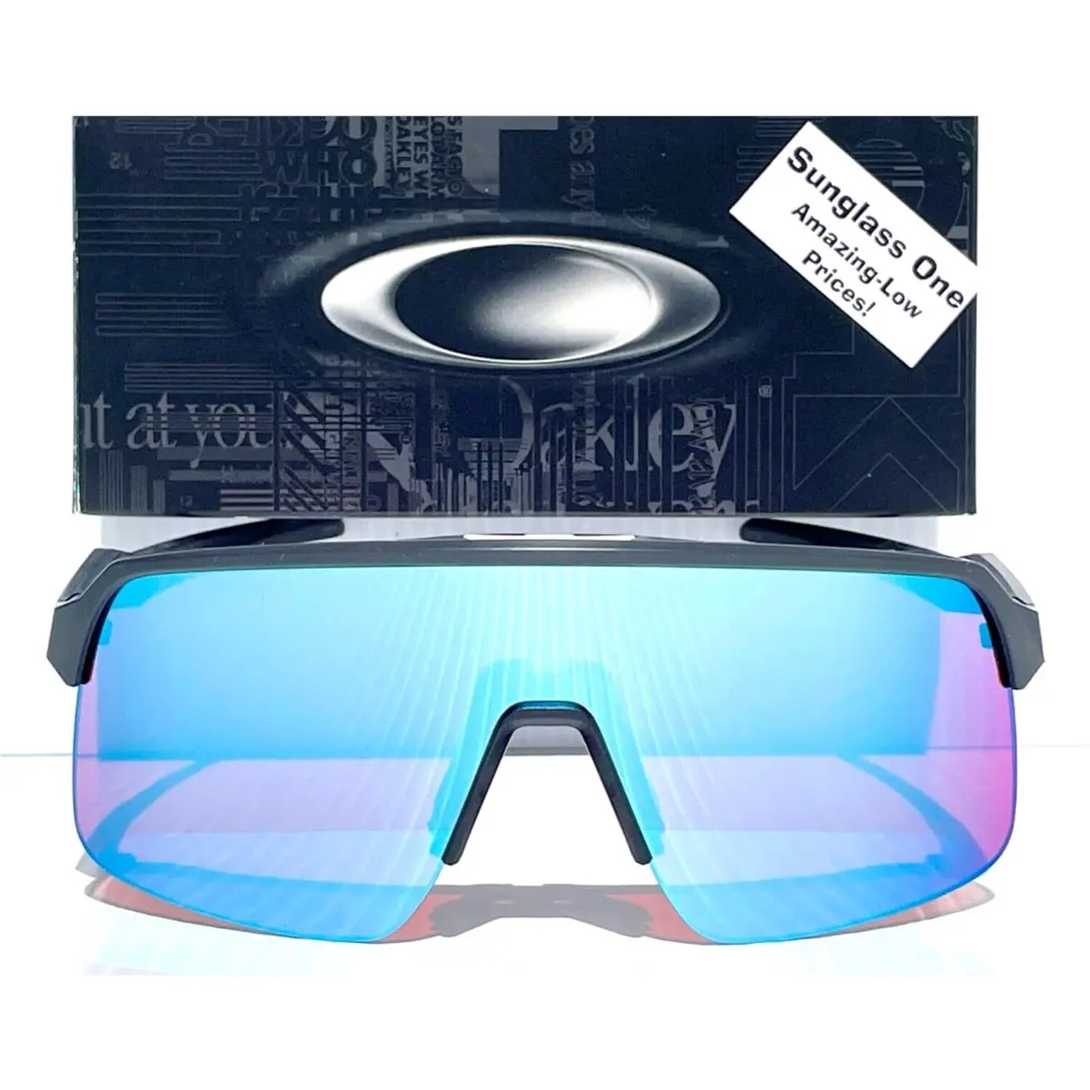 Oakley Sutro Lite Matte Grey Rimless Prizm Snow Sapphire Sunglass 9463-17