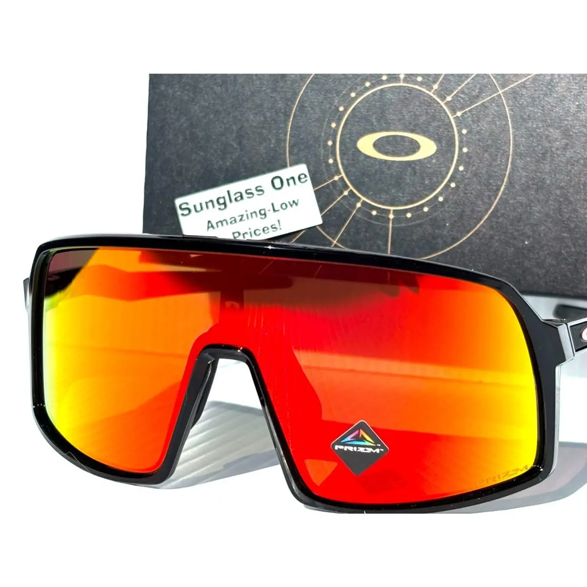 Oakley Sutro S Shiny Black Wrap Prizm Ruby Lens Sunglass 9462-09