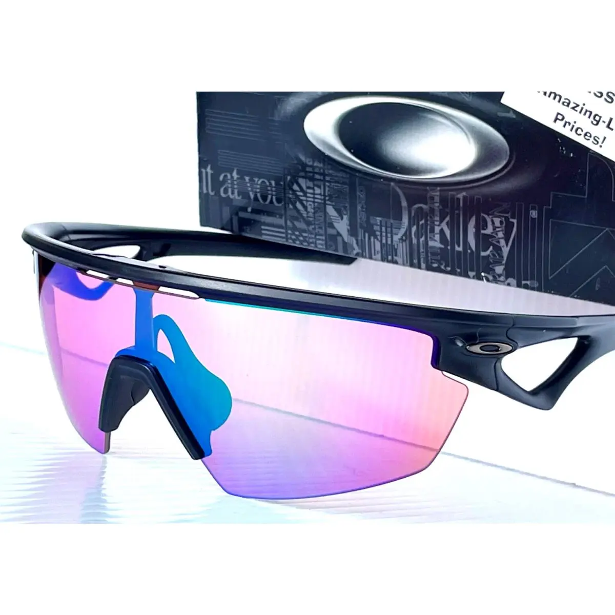Oakley Sphaera Matte Black Semi-rimless Prizm Golf Lens Sunglass 9403-06