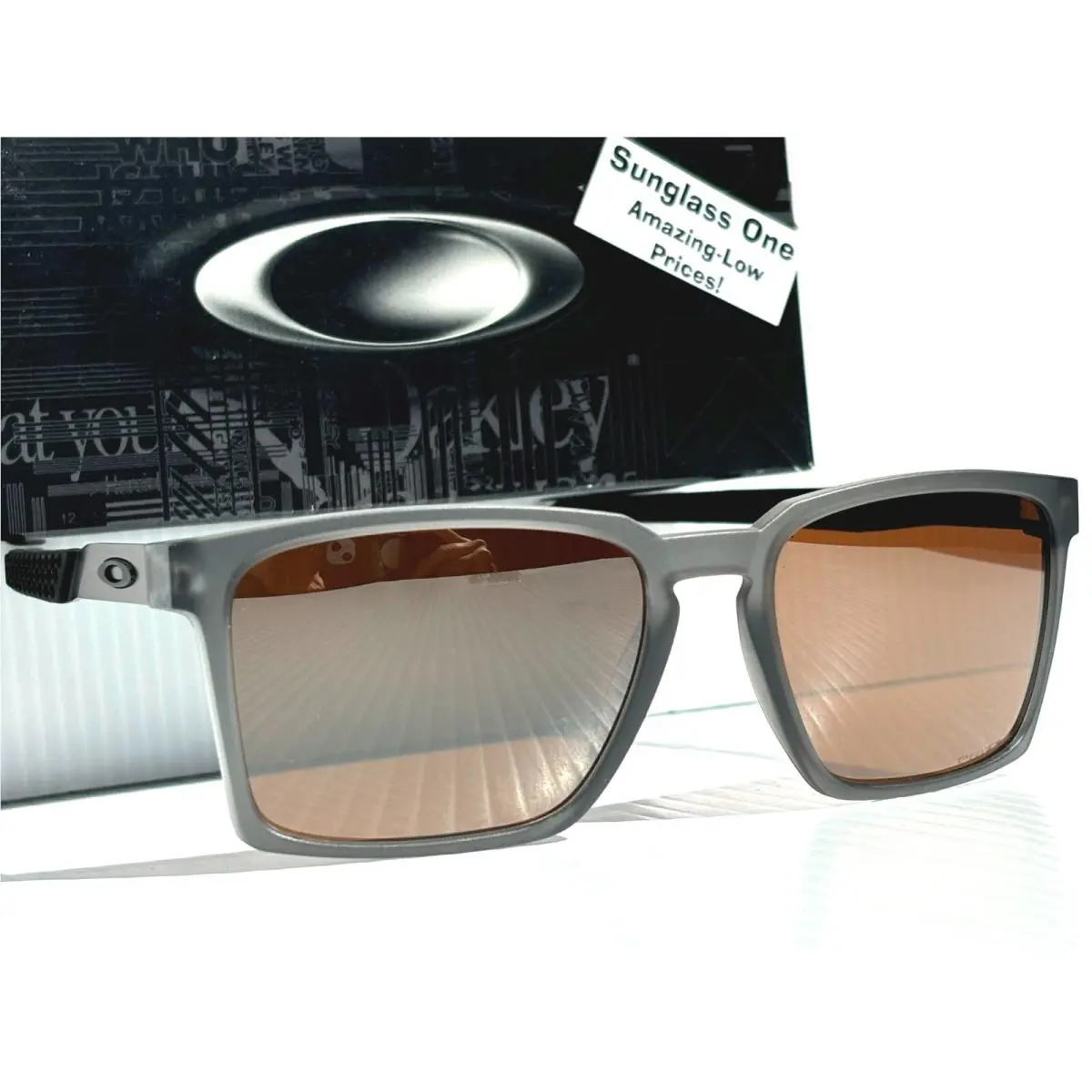 Oakley Exchange Sun Satin Grey Smoke Prizm Tungsten Lens Sunglass 9483-02