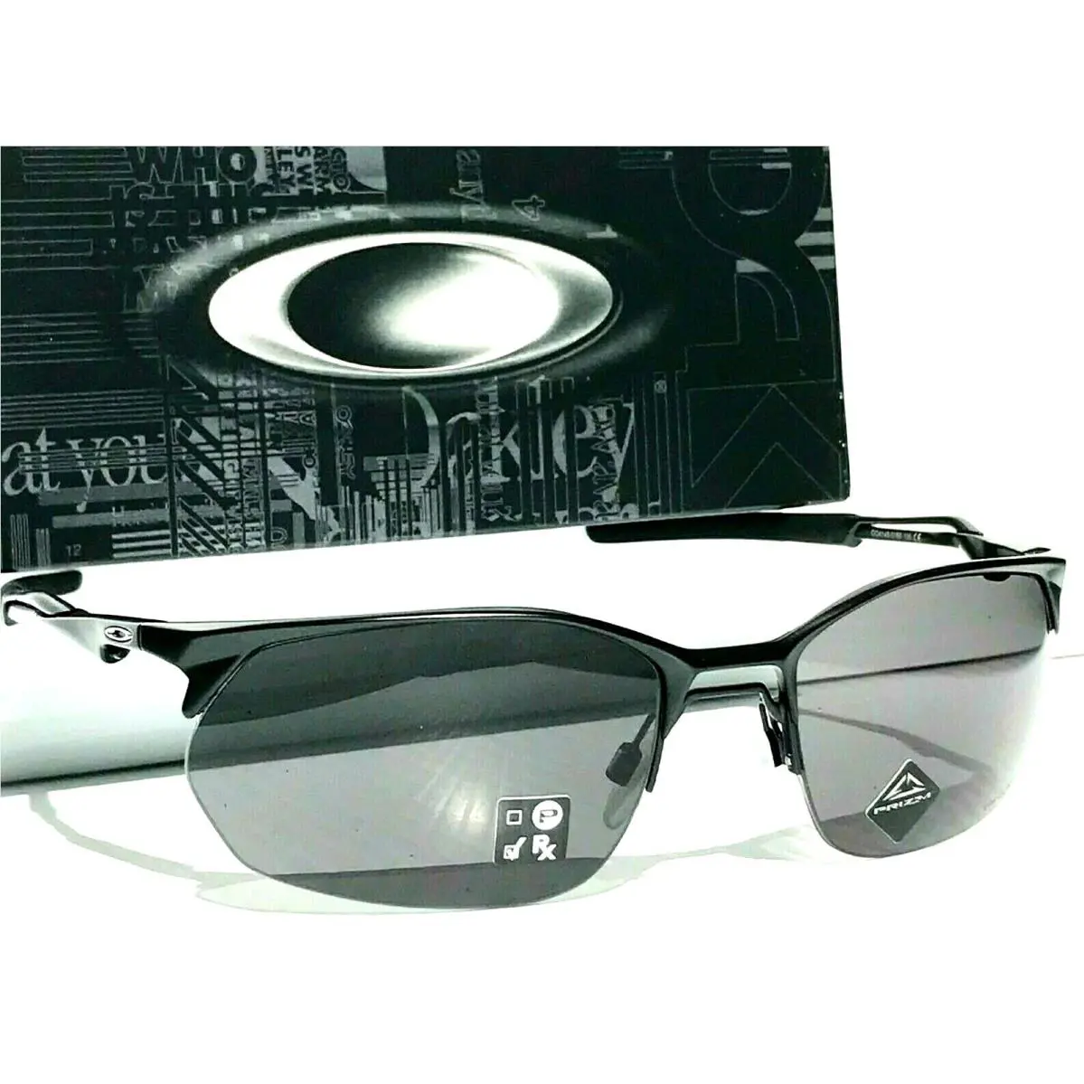 Oakley Sunglasses Wire Tap 2.0 OO4145-0160 Satin Black Frame / Prizm Grey Lens
