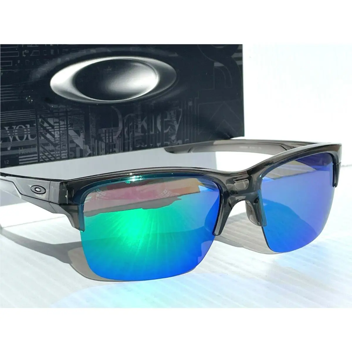 Thinlink Grey Smoke Crystal Polarized Galaxy Jade Lens Sunglass 9316-01 by Oakley
