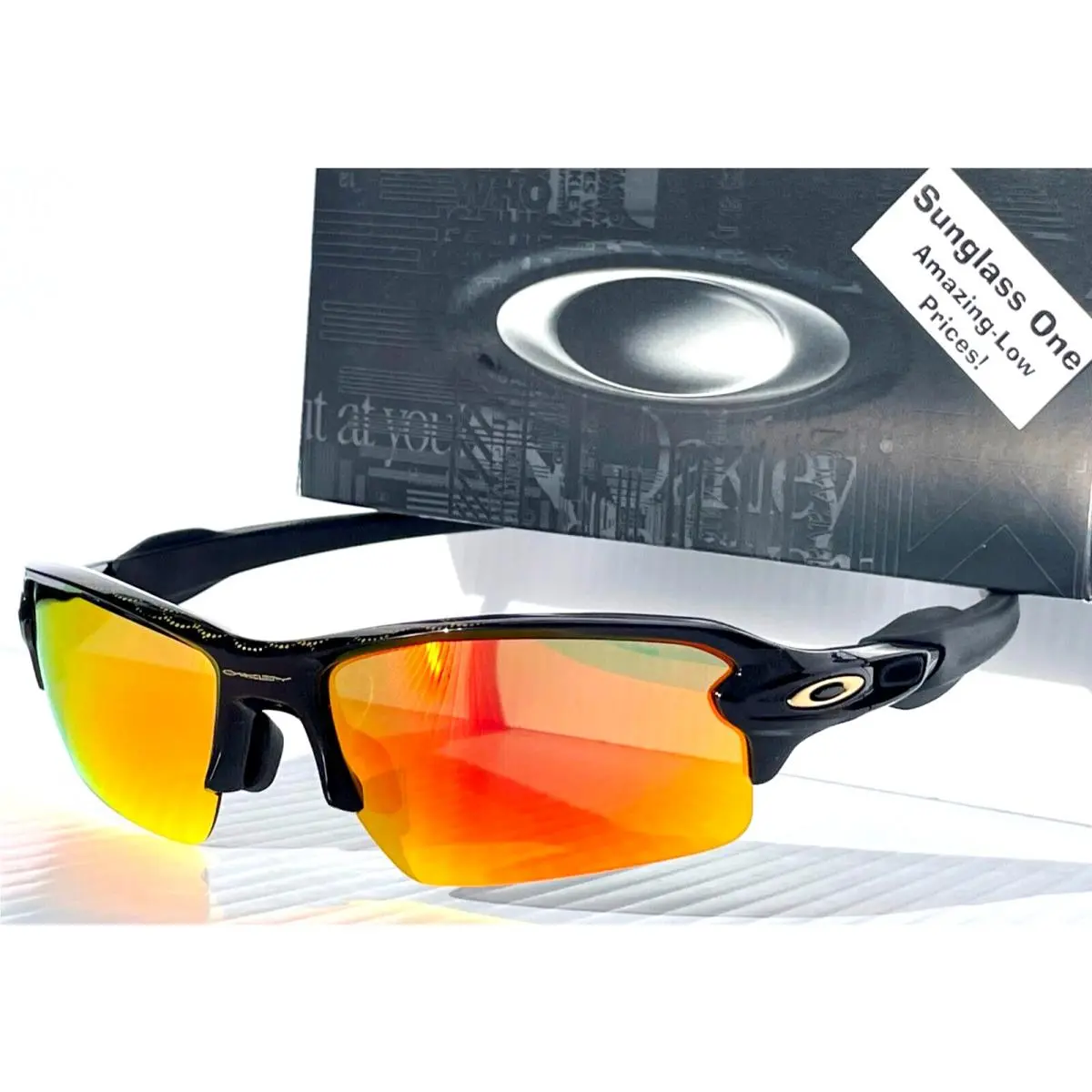 Flak 2.0 Scales Black Gold Polarized Galaxy Ruby Lens Sunglass 9271 by Oakley