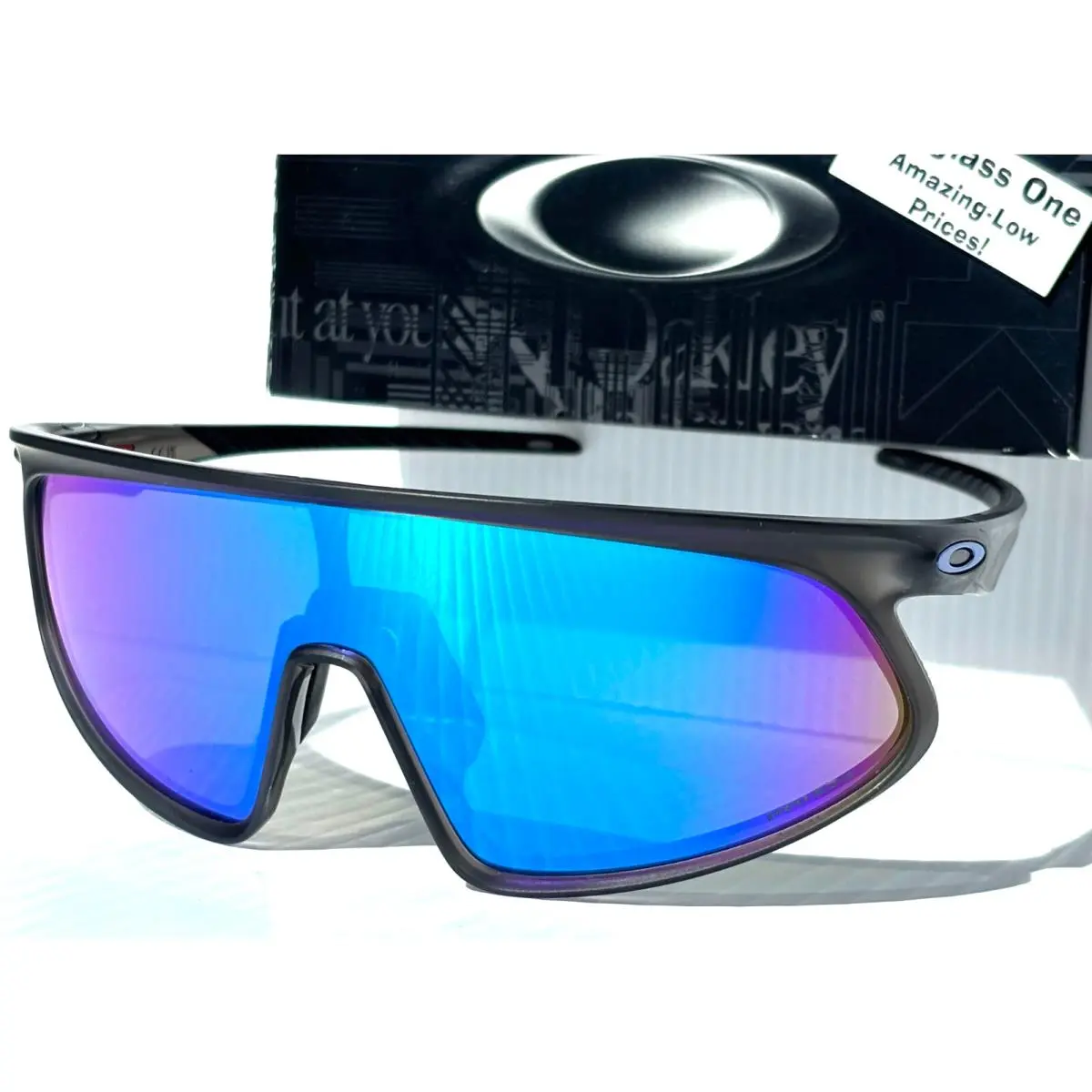 Oakley Rslv Matte Grey Smoke Prizm Sapphire Lens Sunglass 9484-03 Baseball