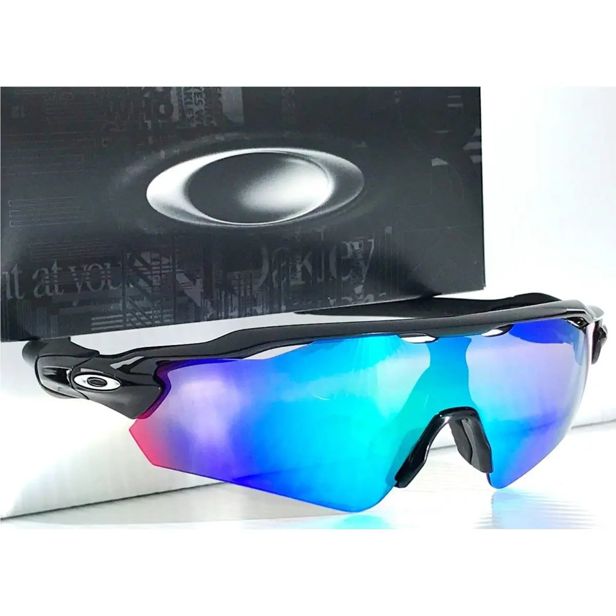 Radar EV Path Shiny Black Polarized Galaxy Jade Lens Sunglass9208 by Oakley