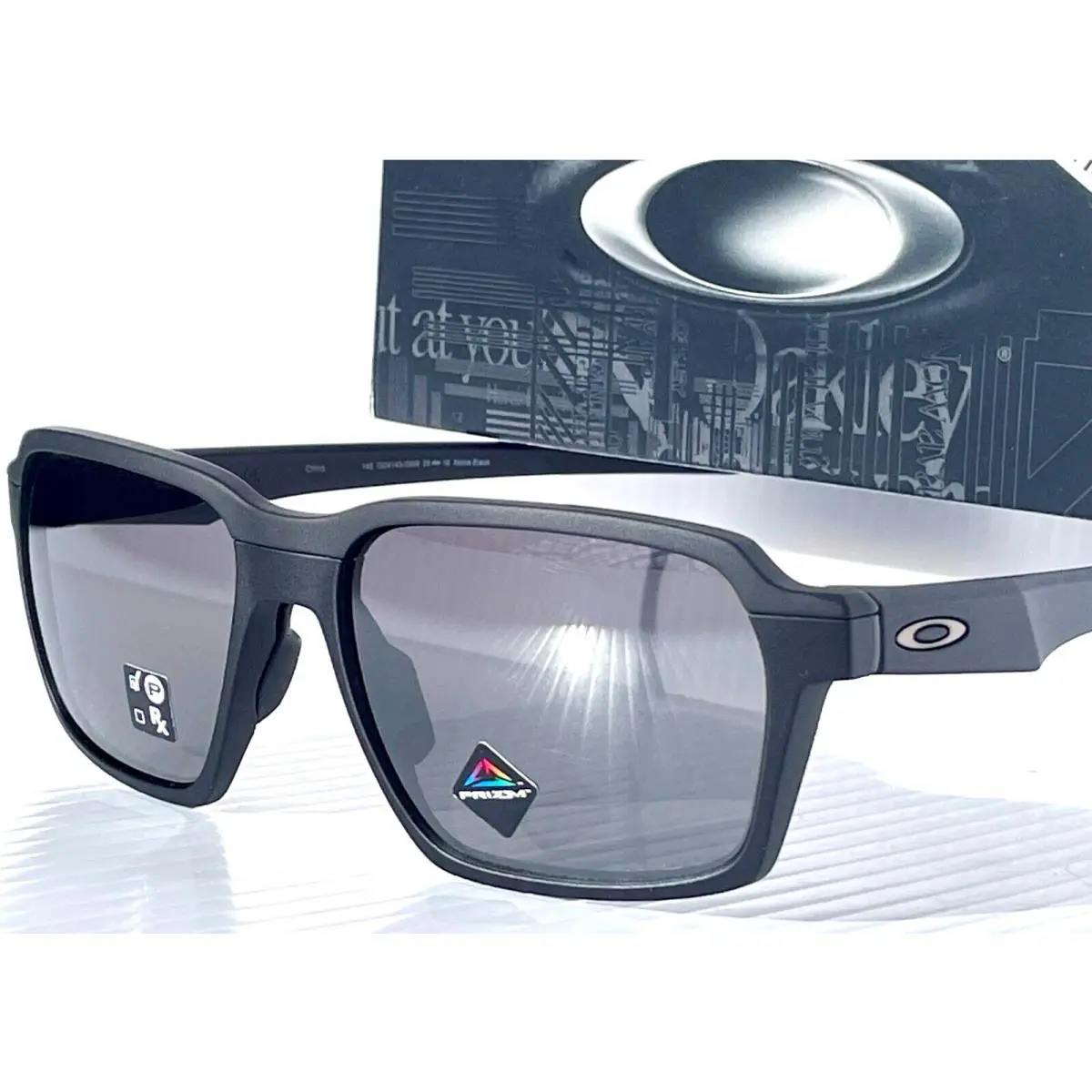 Oakley Parlay Matte Black Prizm Black Lens Sunglass 4143-09